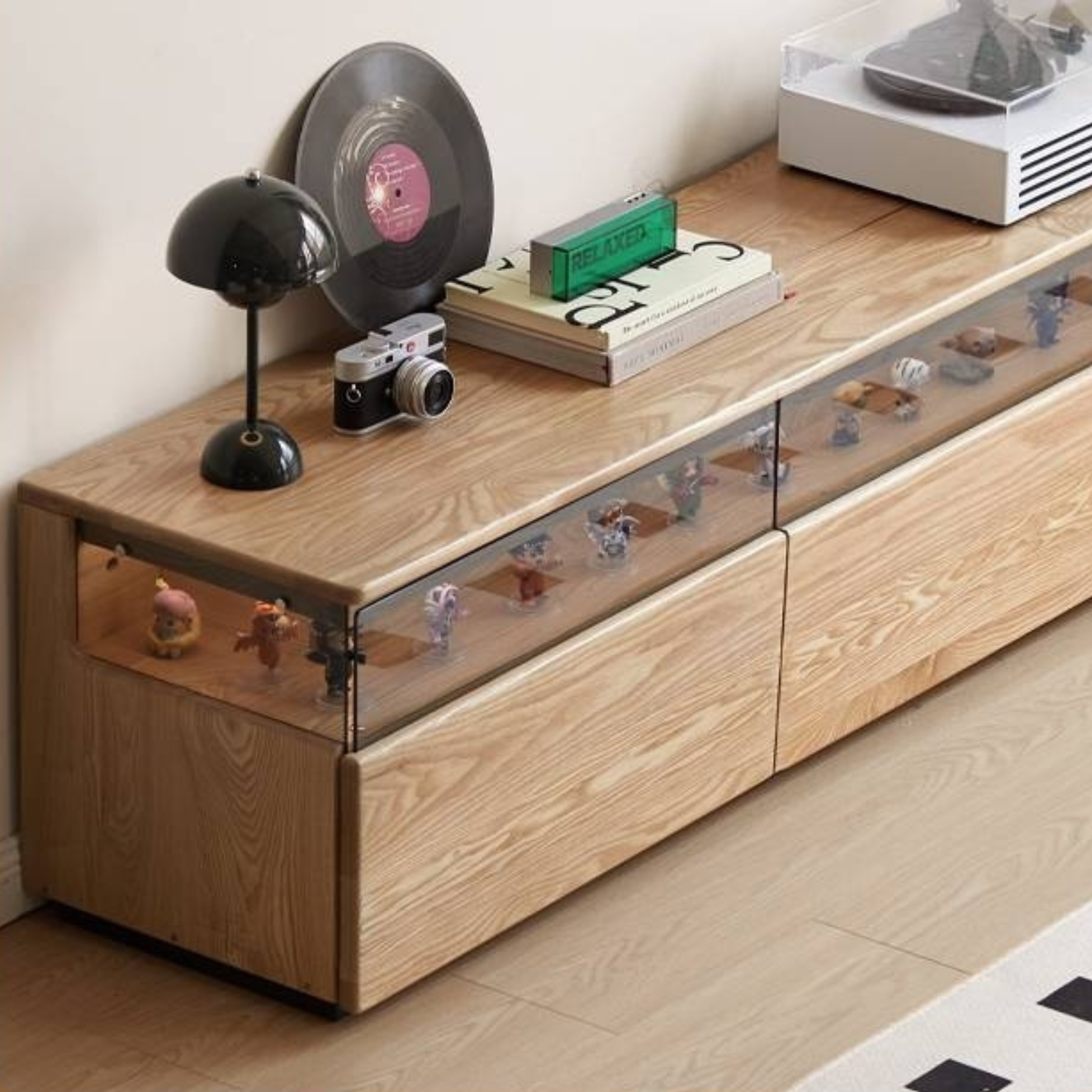 Ash Solid Wood Modern TV Cabinet