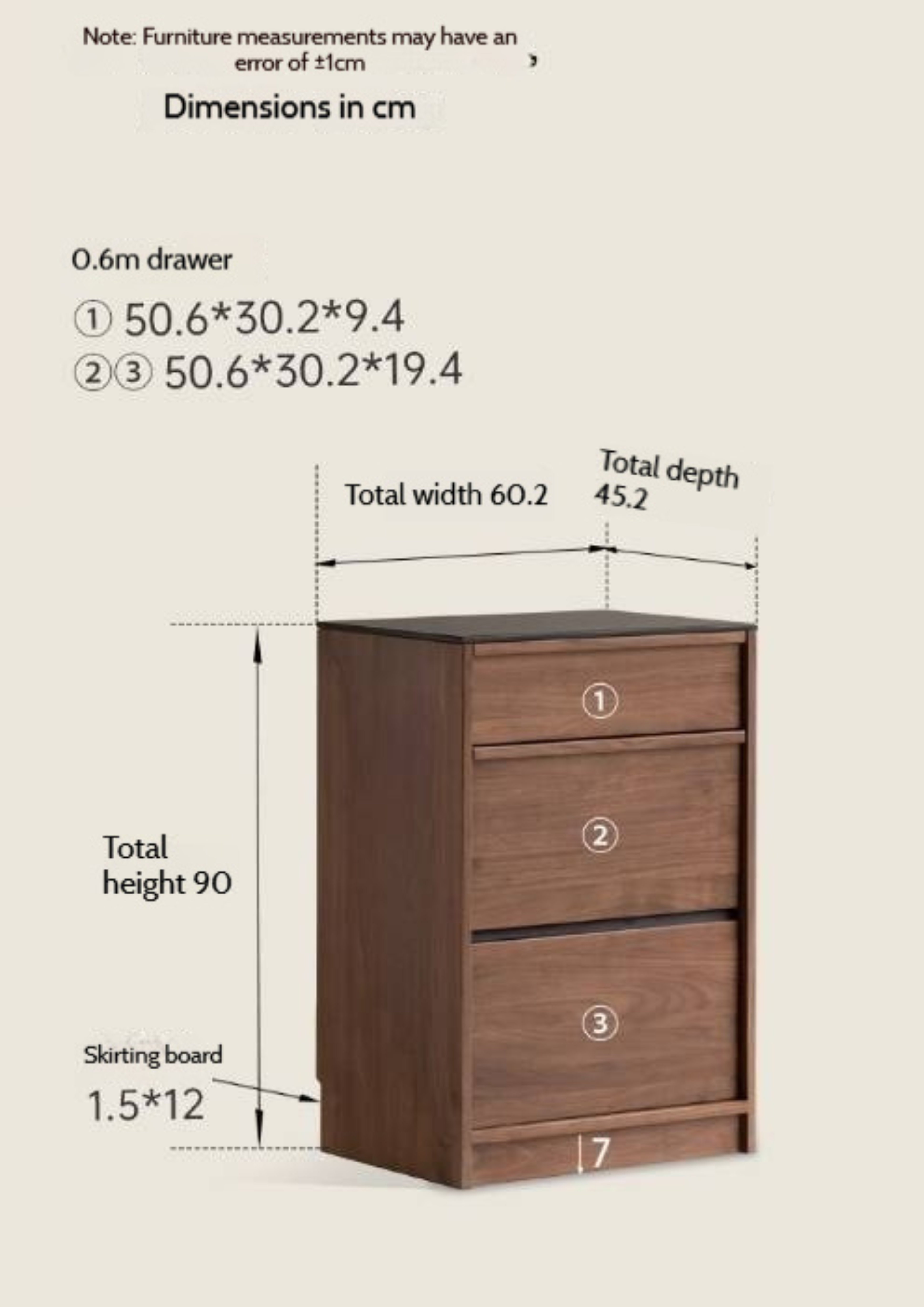 Black Walnut, Ash Solid Wood Light Luxury Style Rock Board Sideboard
