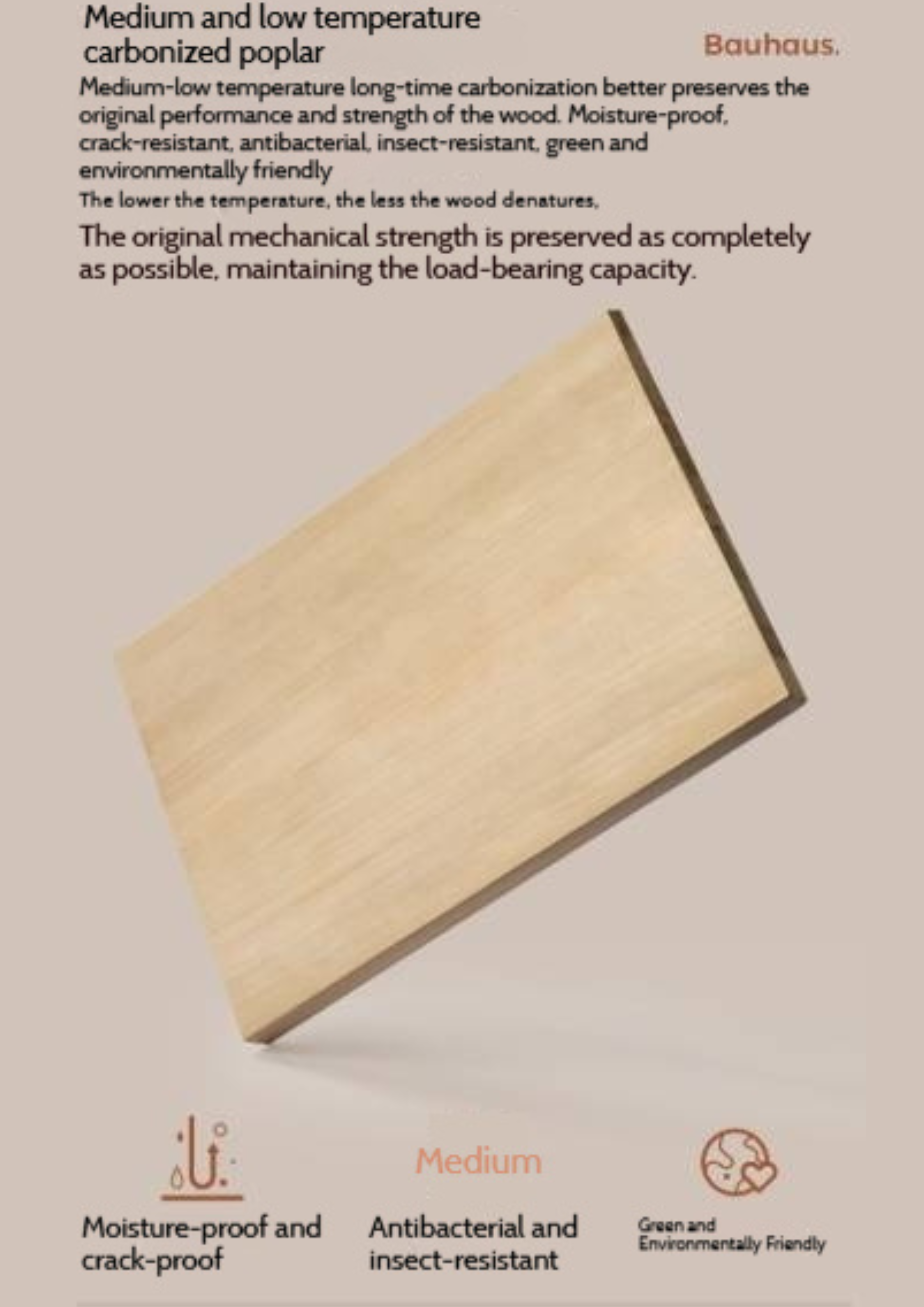 Poplar Solid Wood Vintage Side Table