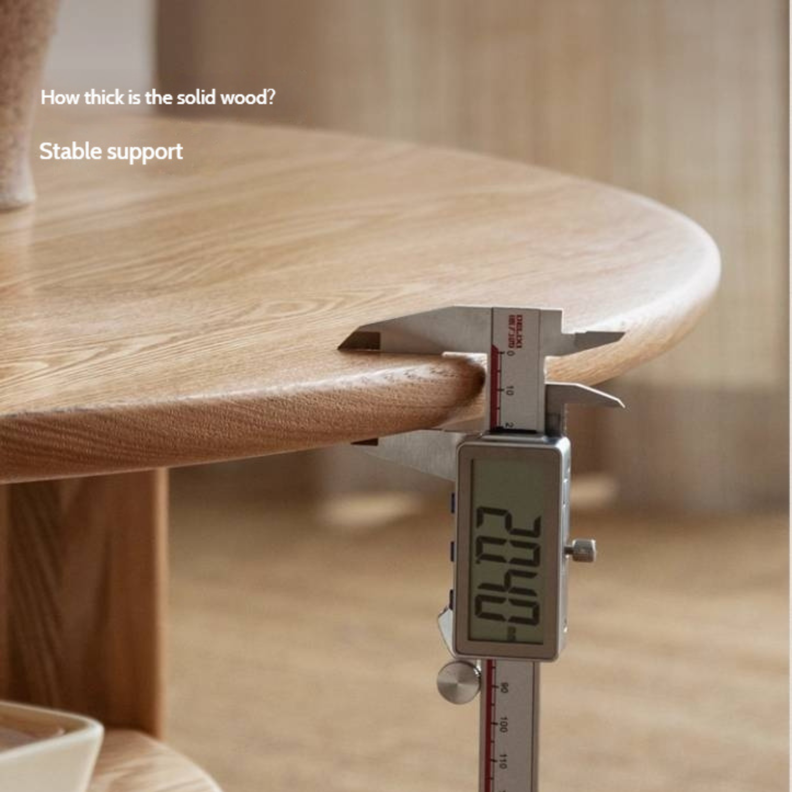 Pine Solid Wood Round Tea Table