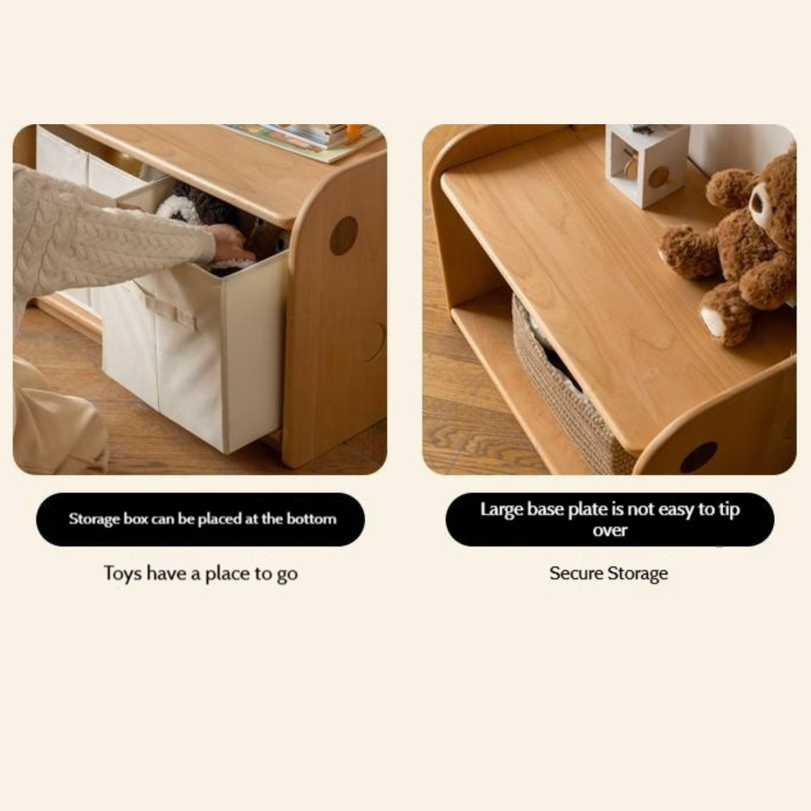 Beech, Solid Rubberwood Children's Clothing Rack