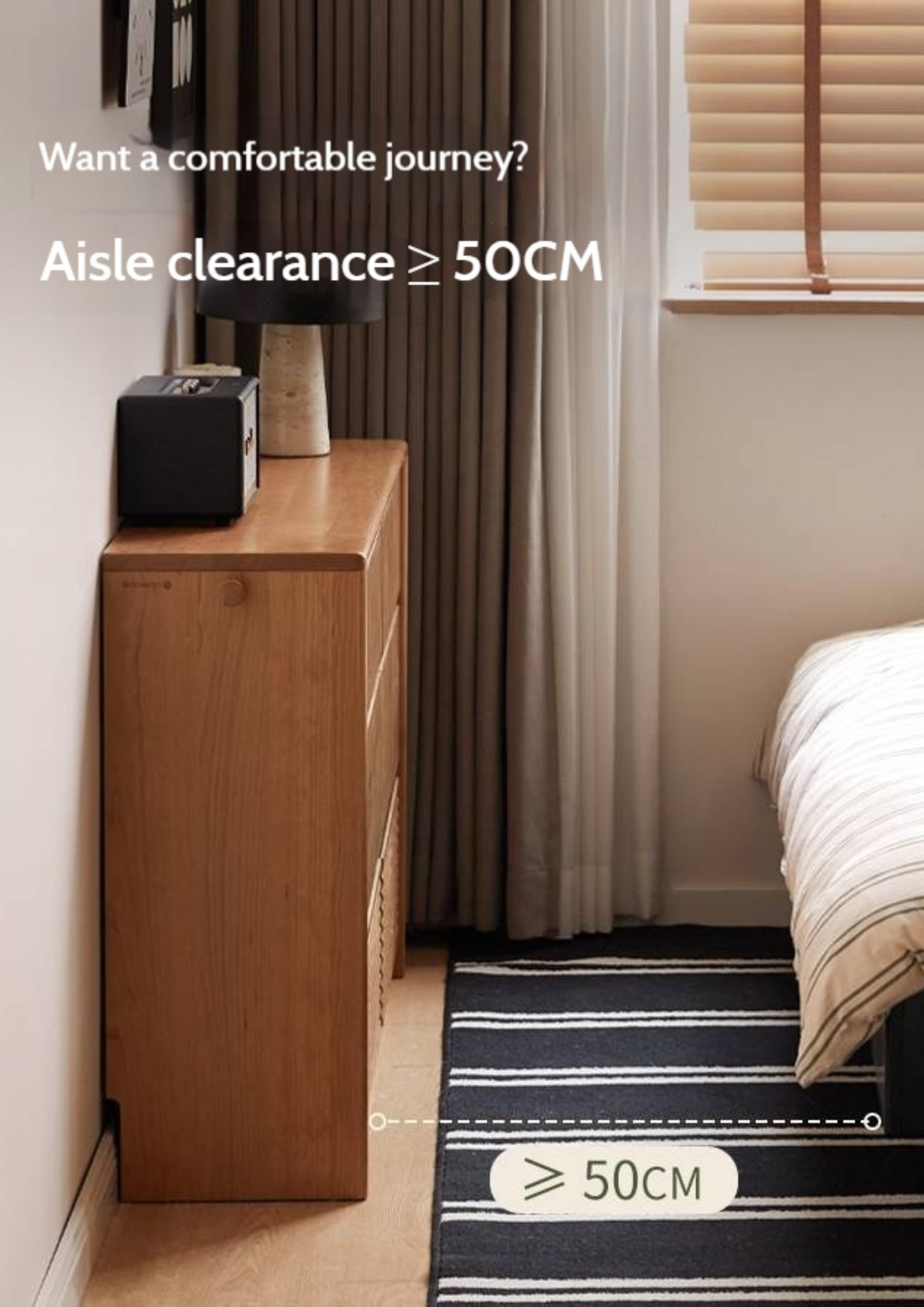 Cherry Solid Wood Retro Six-Drawer Chest