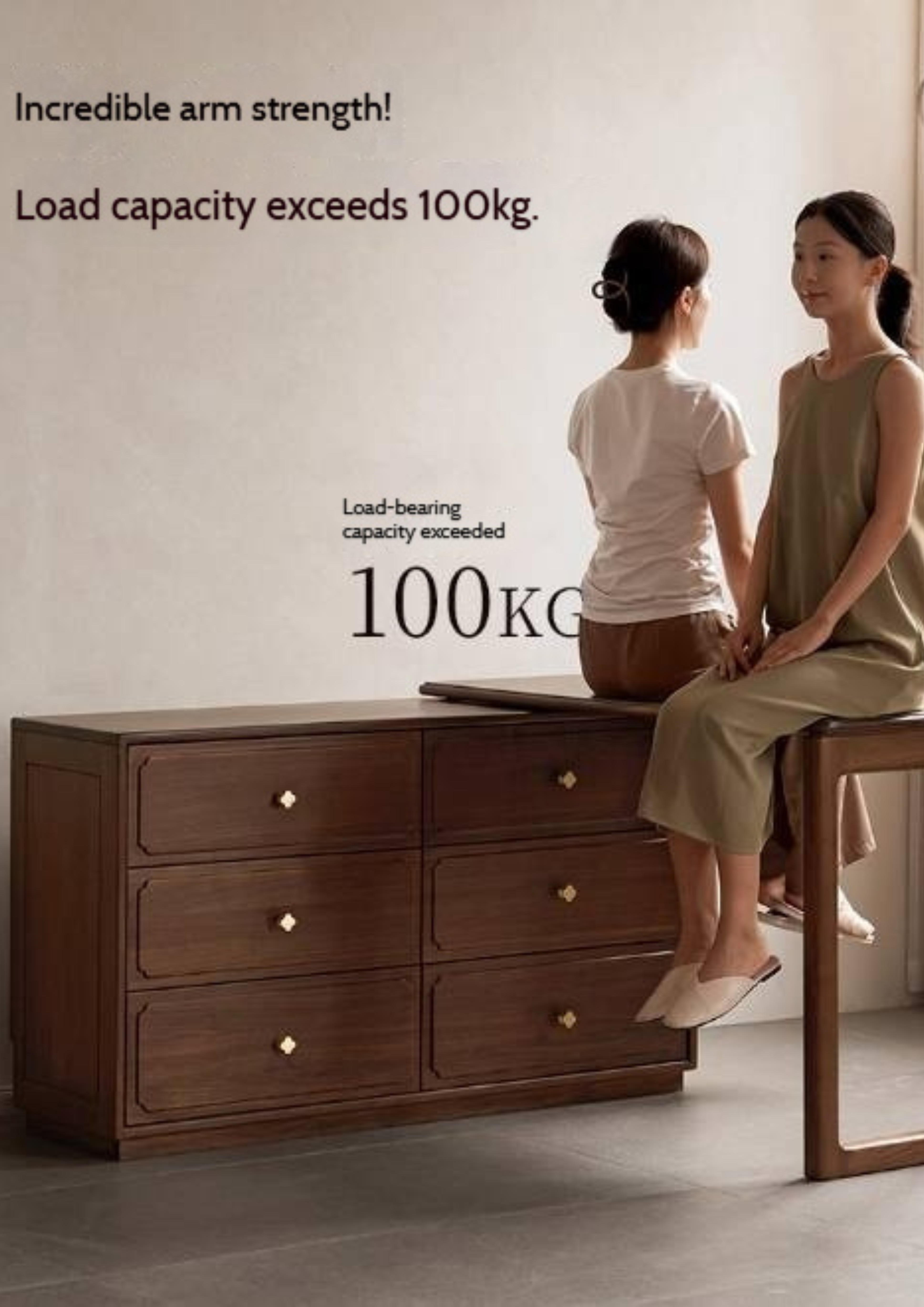 Black Walnut Solid Wood Rotating Dressing Table