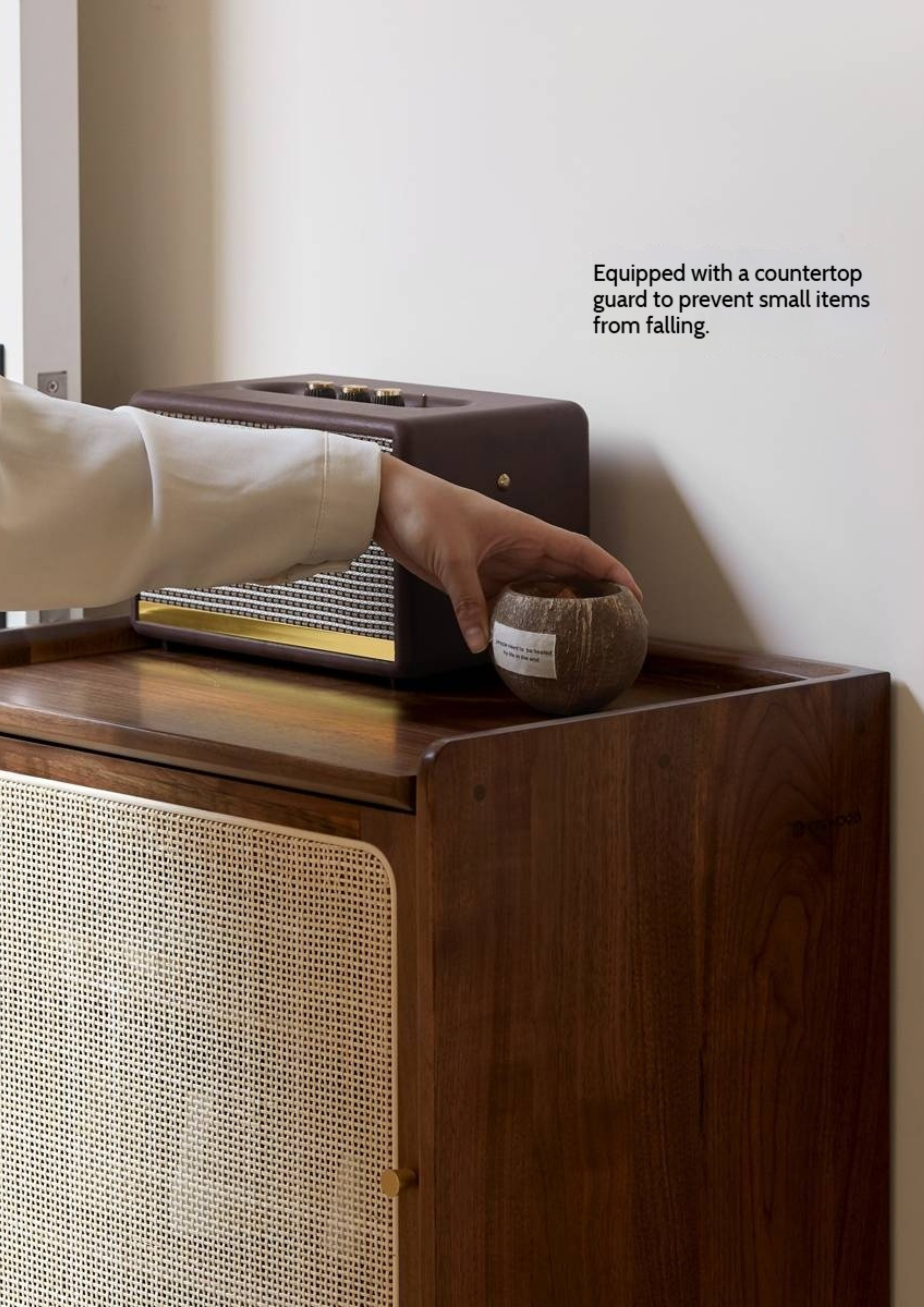 Oak Solid Wood Entrance Shoe Cabinet