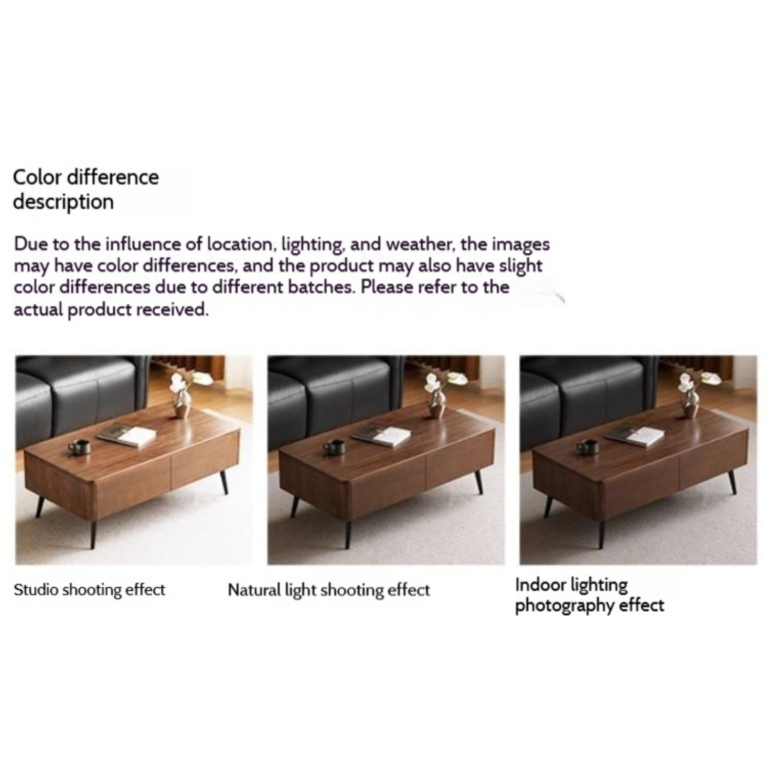 Sandalwood Solid Wood Italian Light Luxury Coffee Table