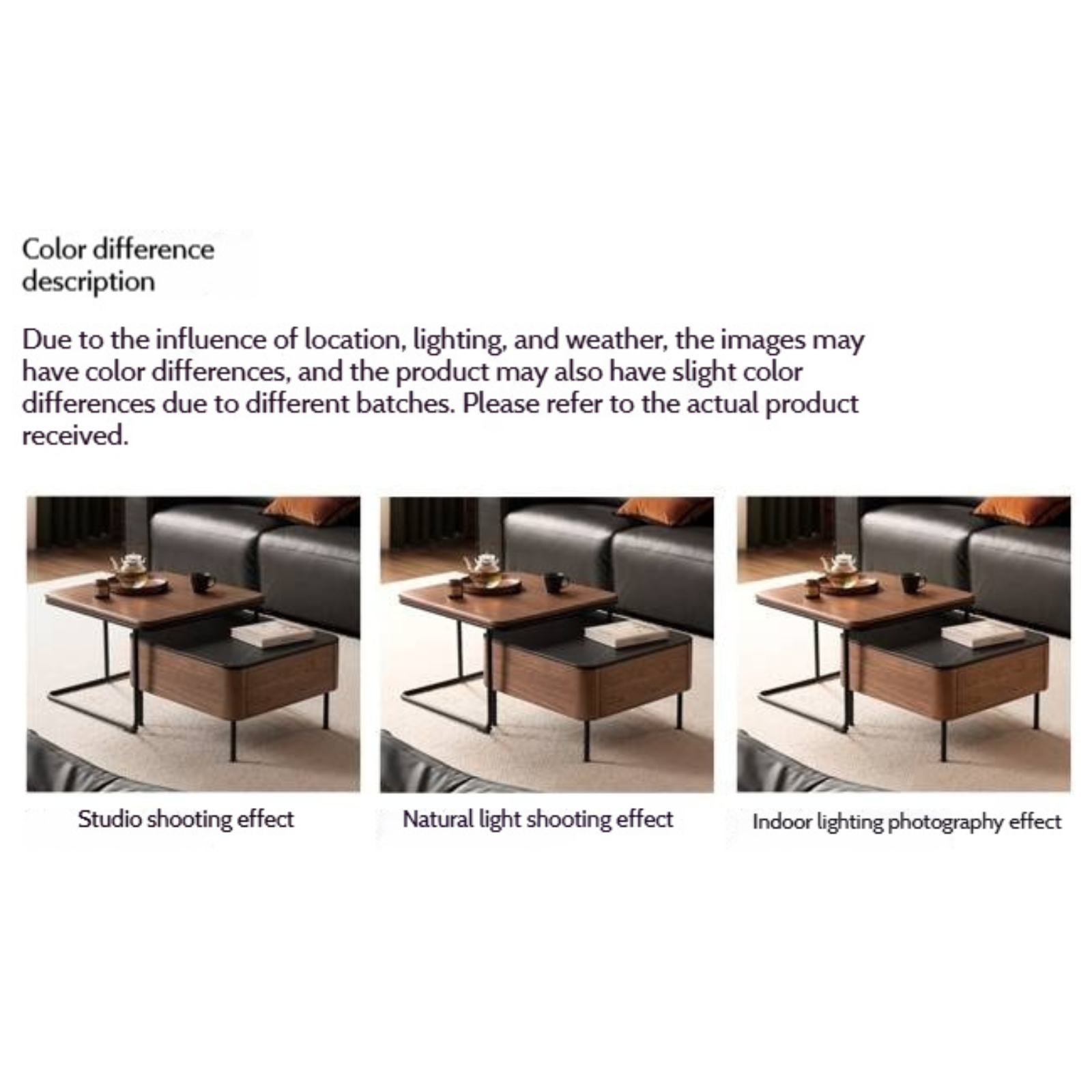 Sandalwood Solid Wood Italian Light Luxury Rock Plate Tea Table