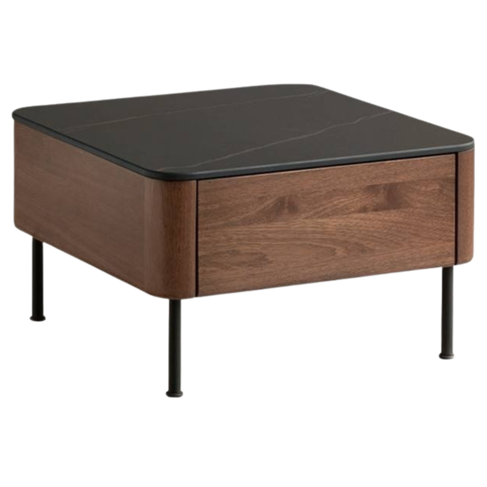 Sandalwood Solid Wood Italian Light Luxury Rock Plate Coffee Table