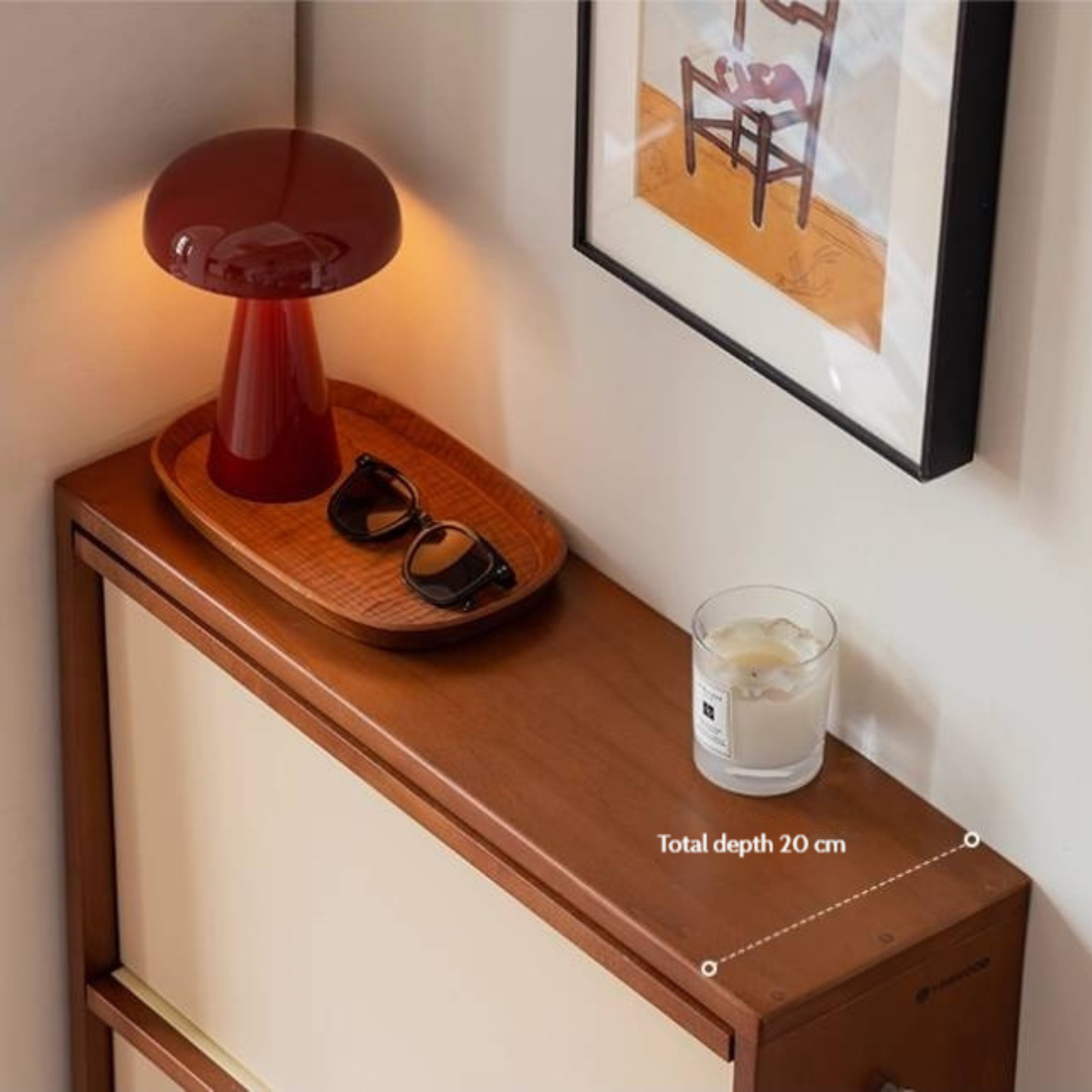 Poplar Solid Wood Middle Ages Style Shoe Cabinet