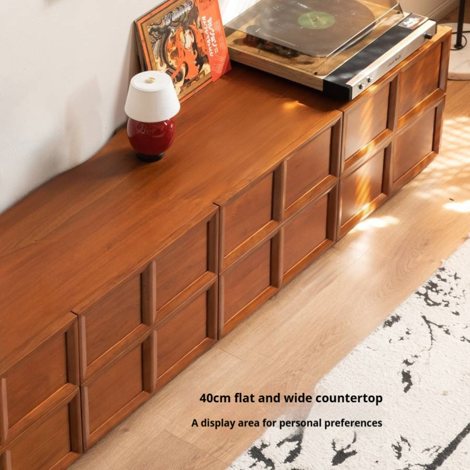 Poplar Solid Wood Antique Style TV Cabinet