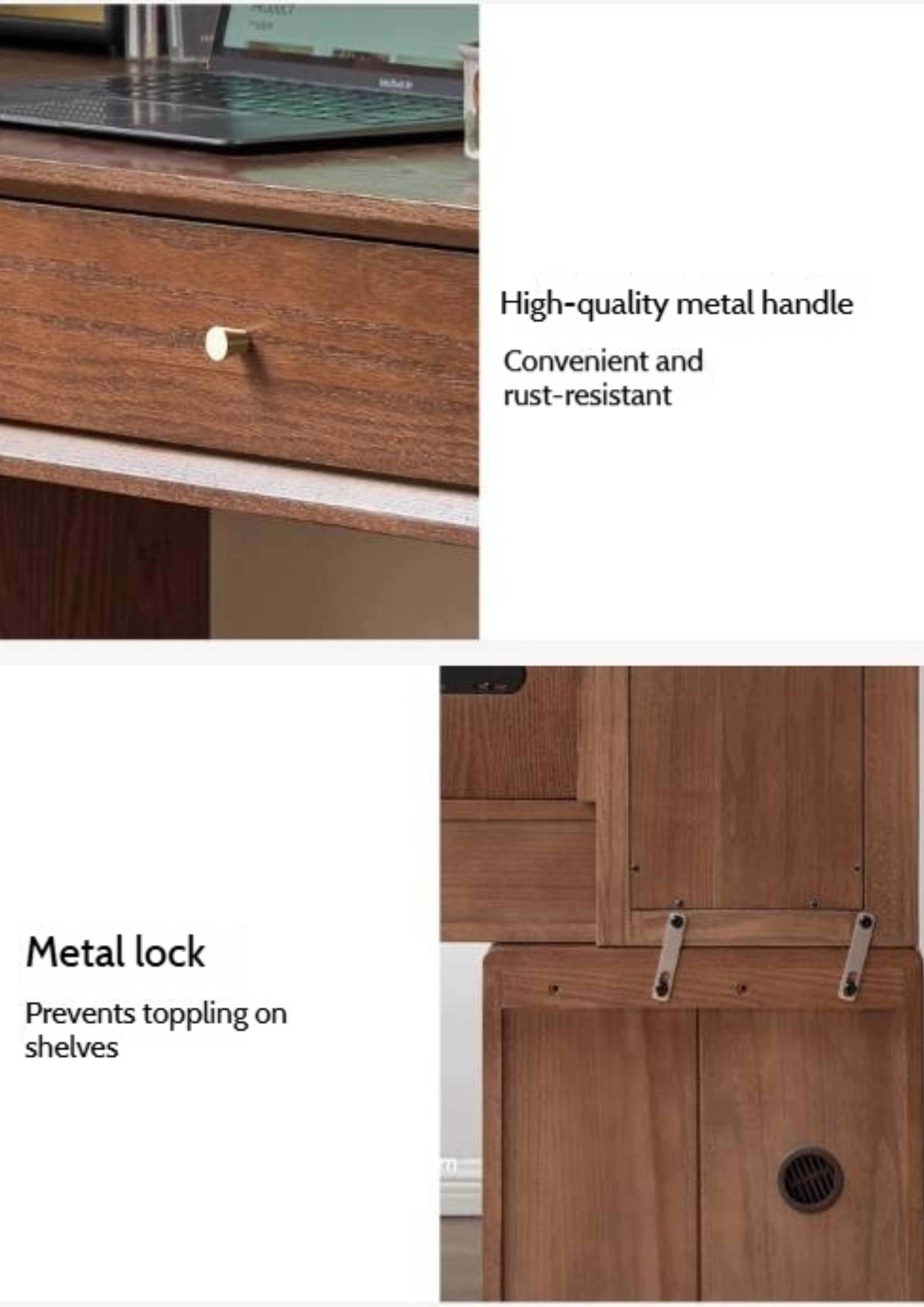 Oak Solid Wood Extendable Computer Desk