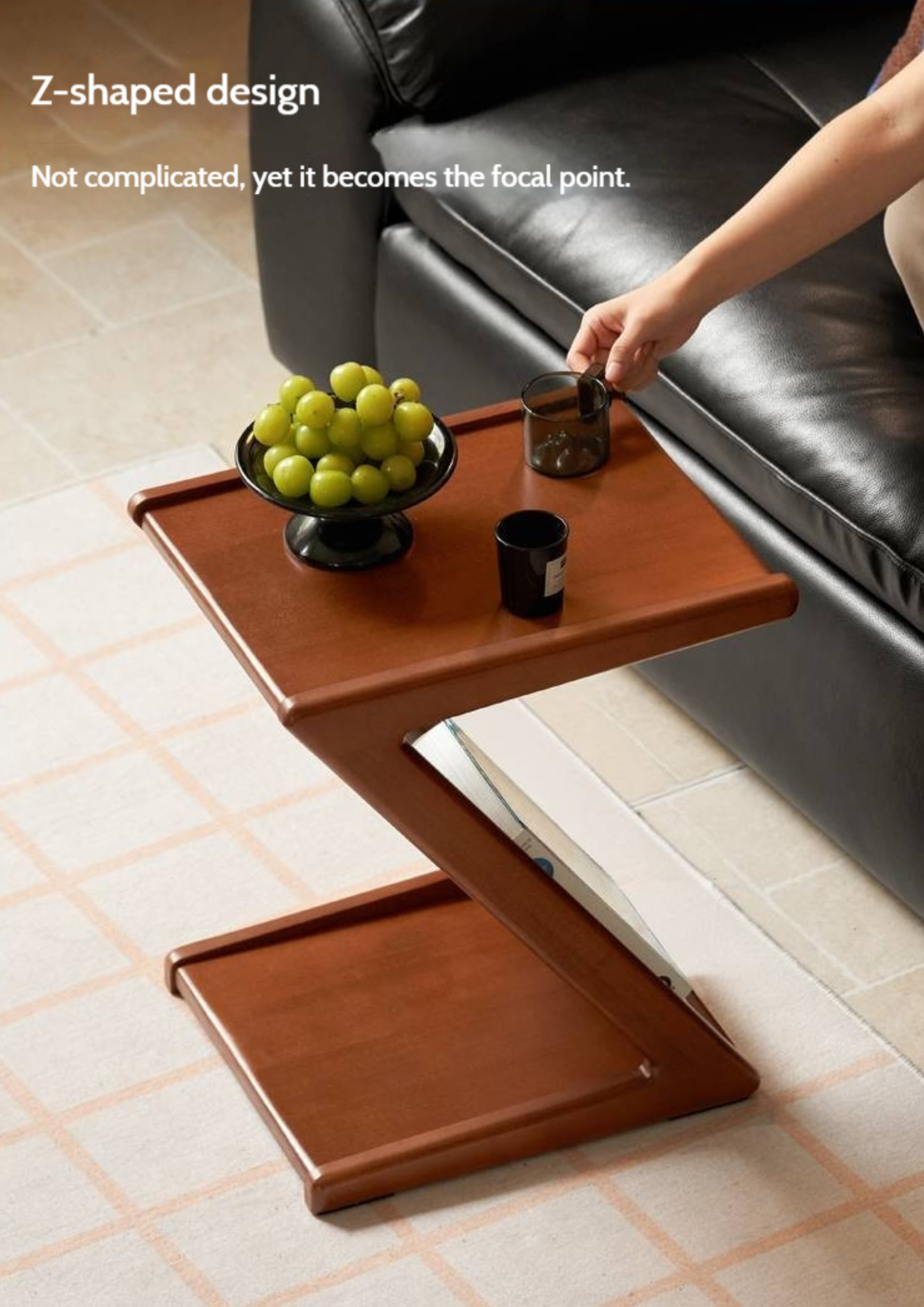 Poplar Solid Wood Bauhaus Style Side Table