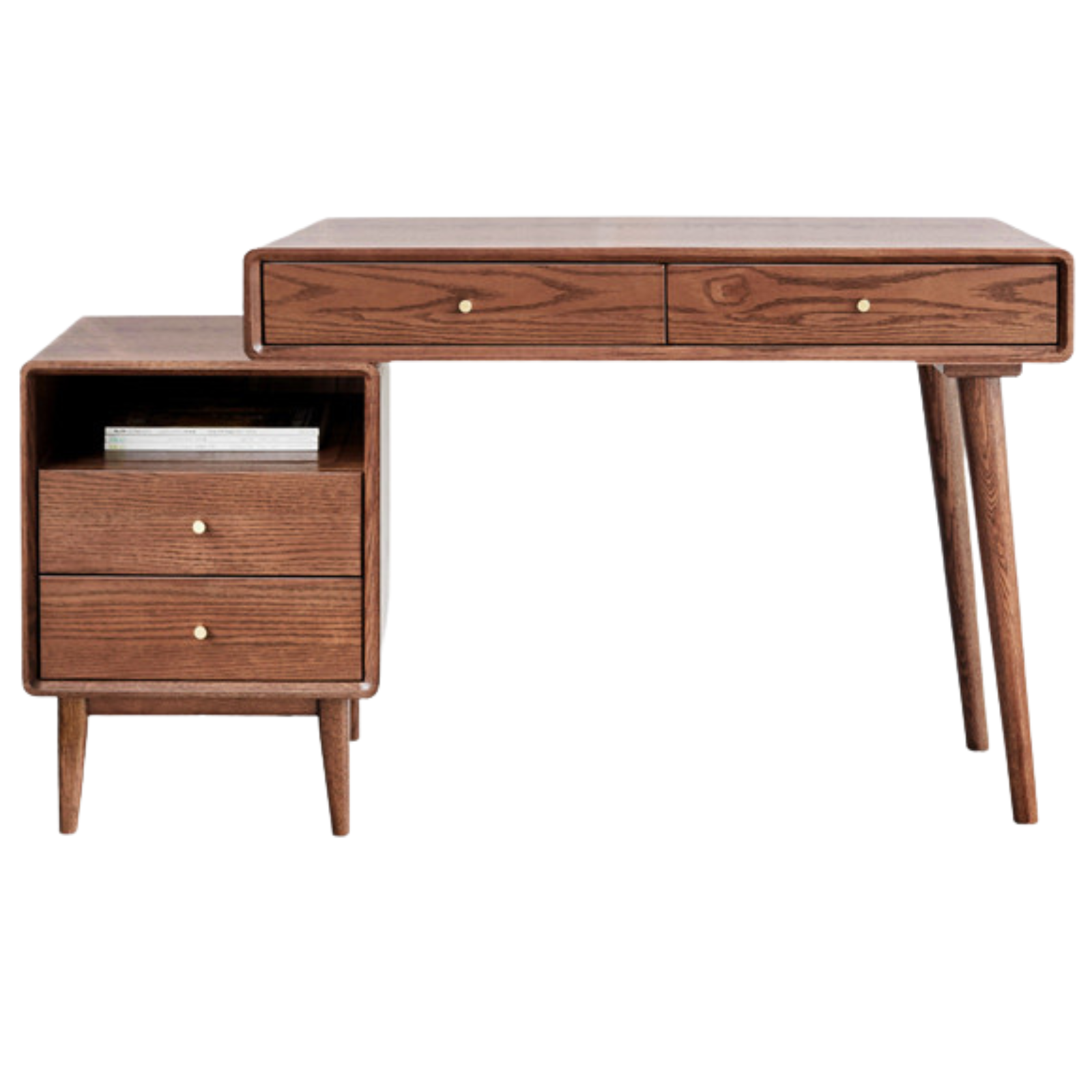 Oak Solid Wood Extendable Computer Desk