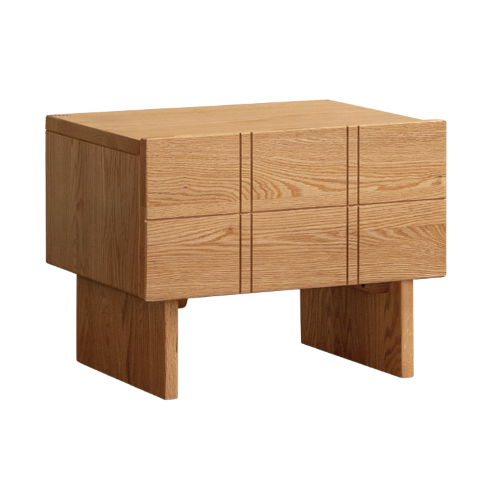 Black Walnut, Oak Wood Wabi-Sabi Style Nightstand