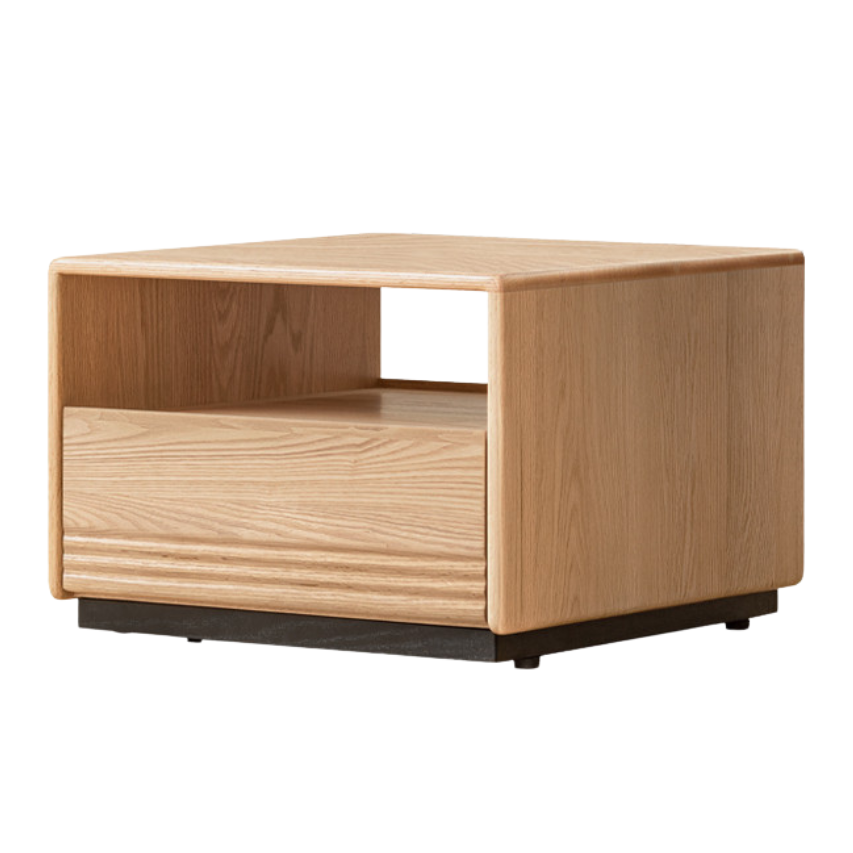 Ash Solid Wood Movable Rock Plate Coffee Table