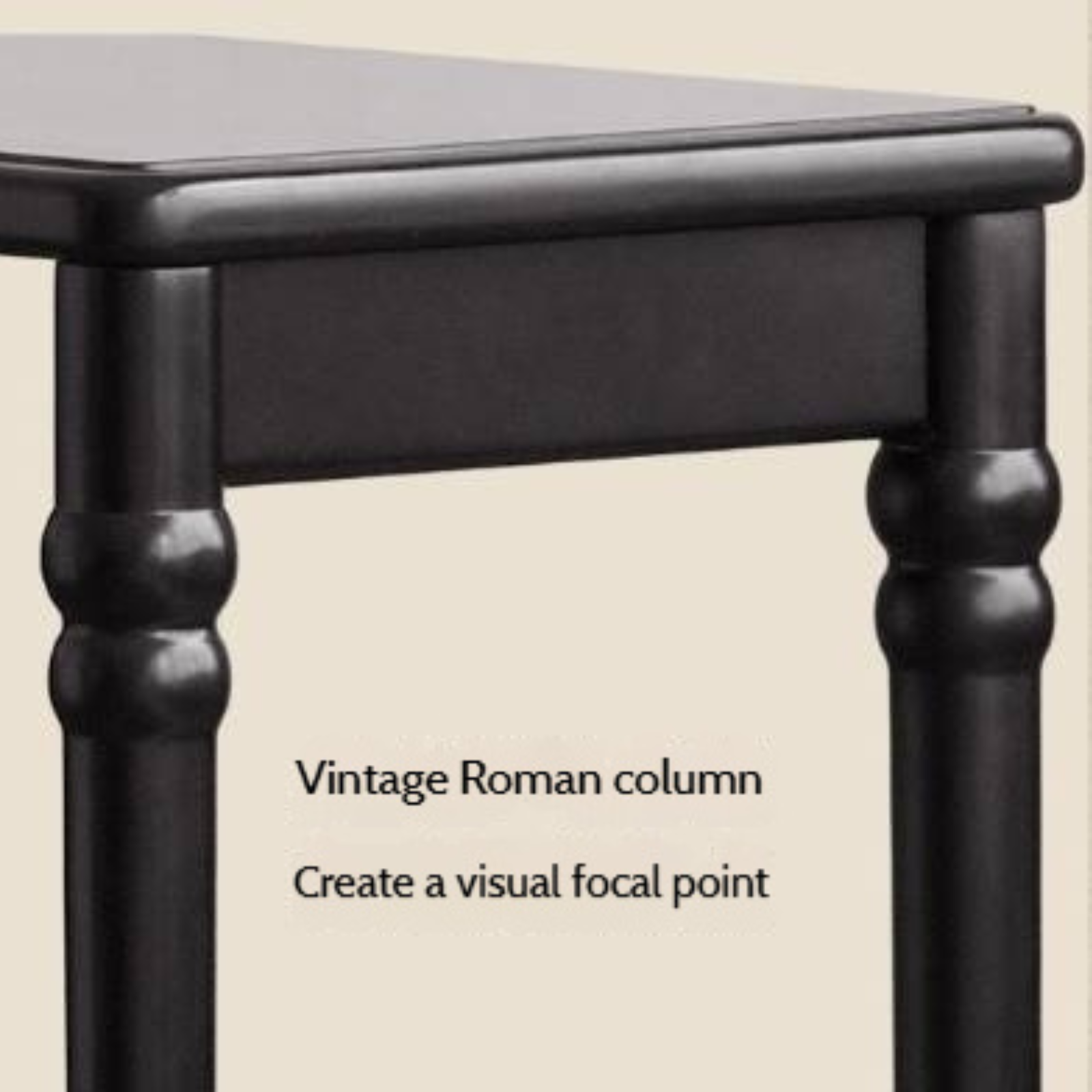 Solid Rubberwood French Retro Vanity Table