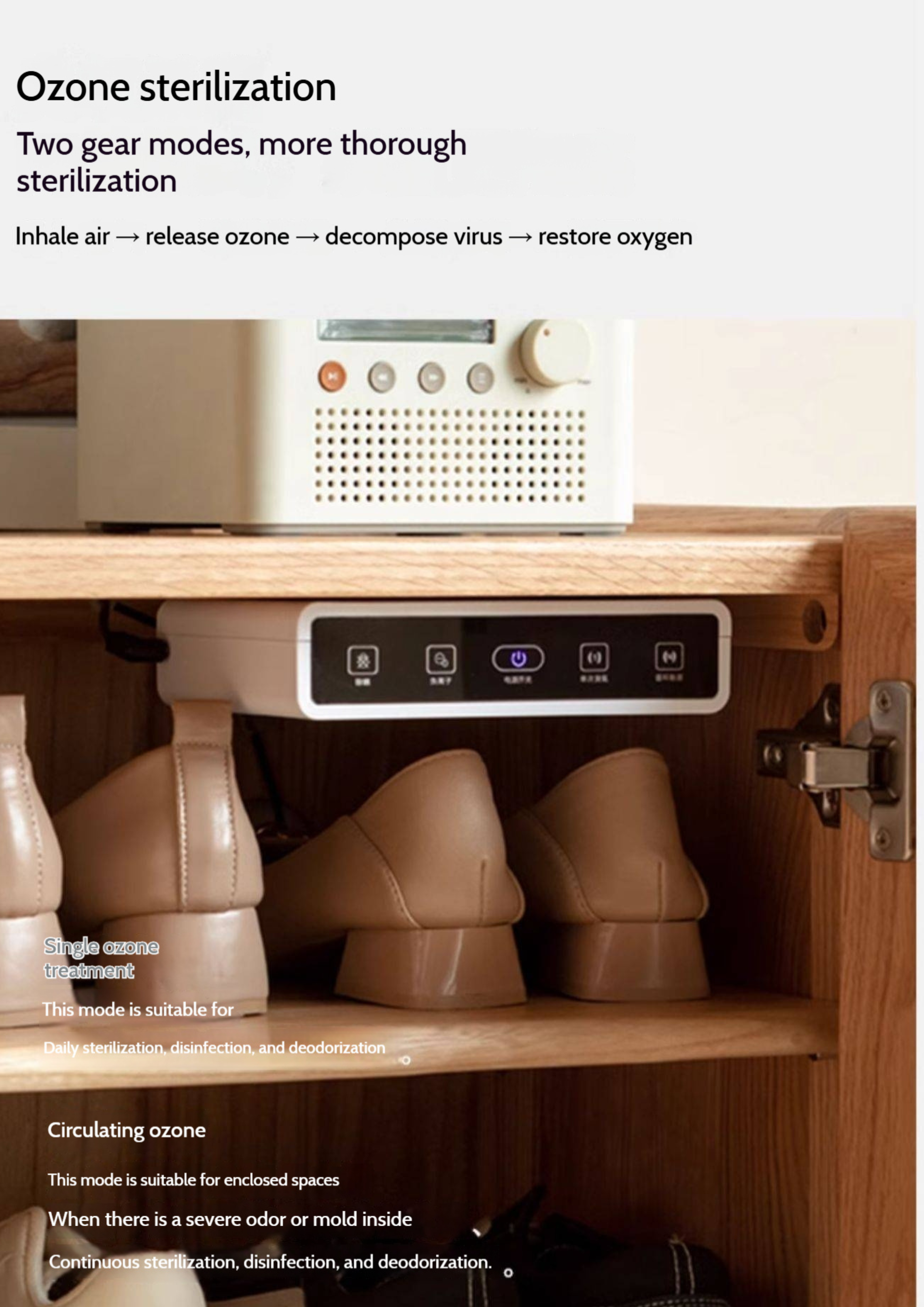 Oak Solid Wood Shutter Door Shoe Cabinet