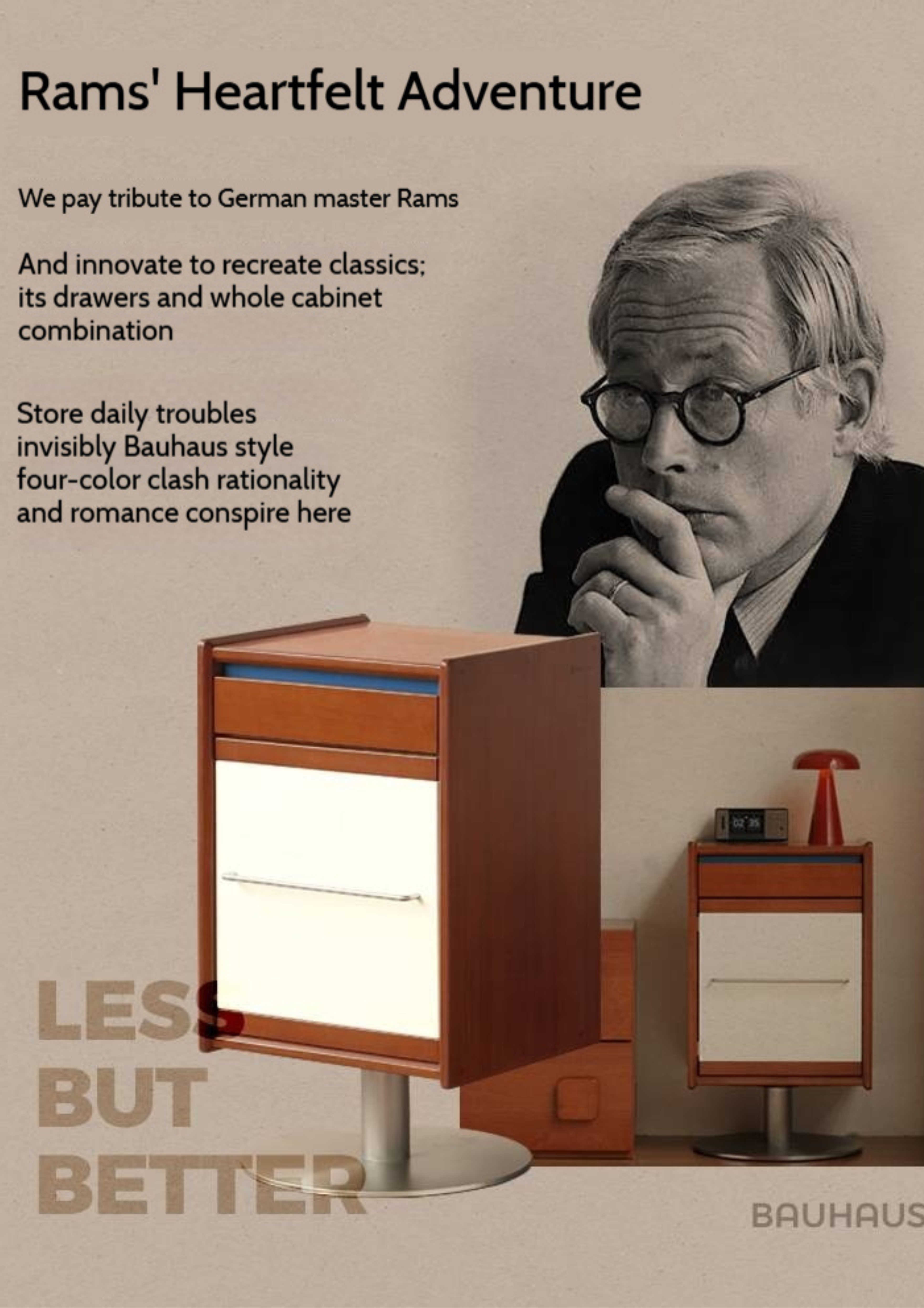 Poplar Solid Wood Vintage Side Table