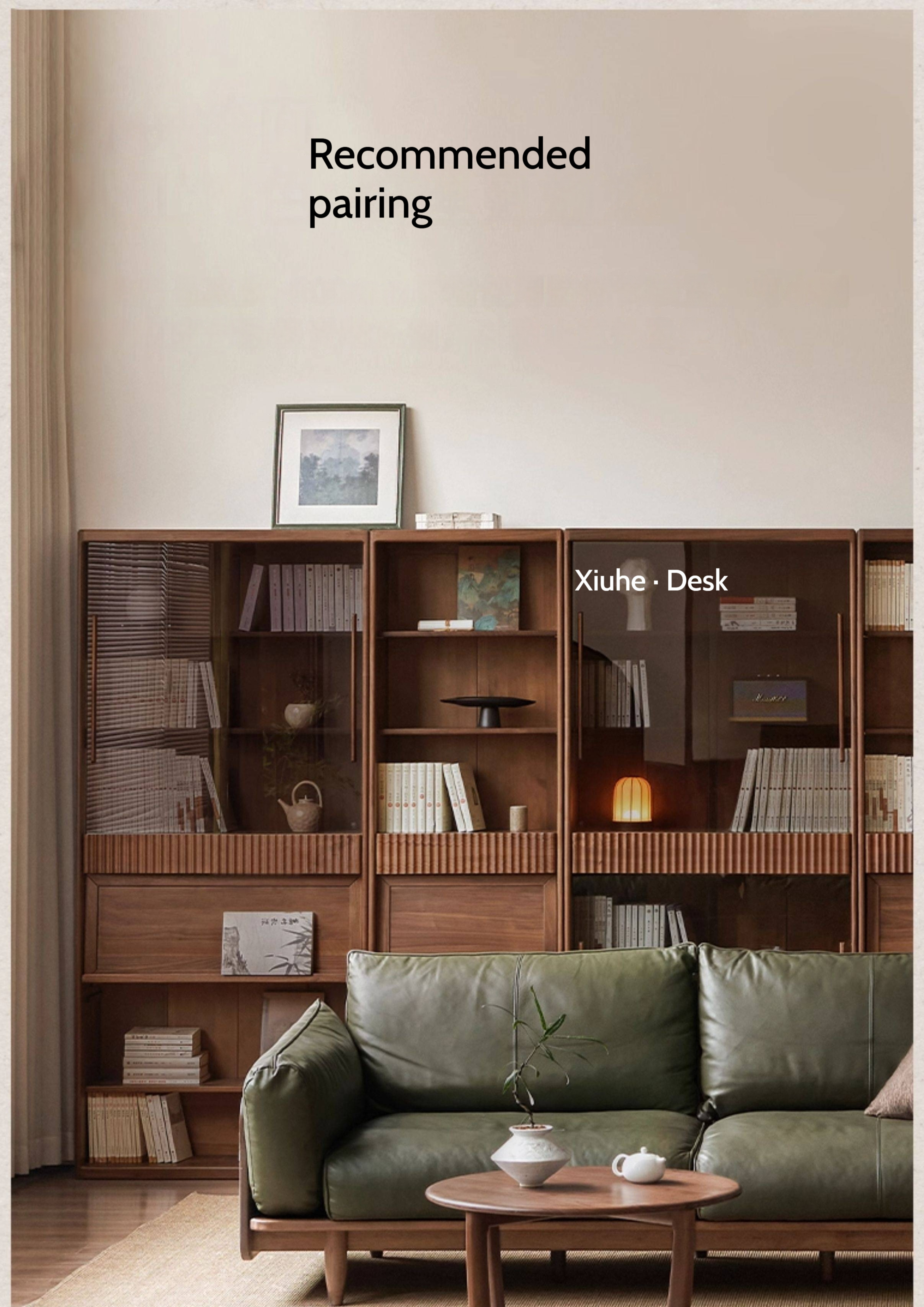 Ash Solid Wood Wall Combination Bookshelf