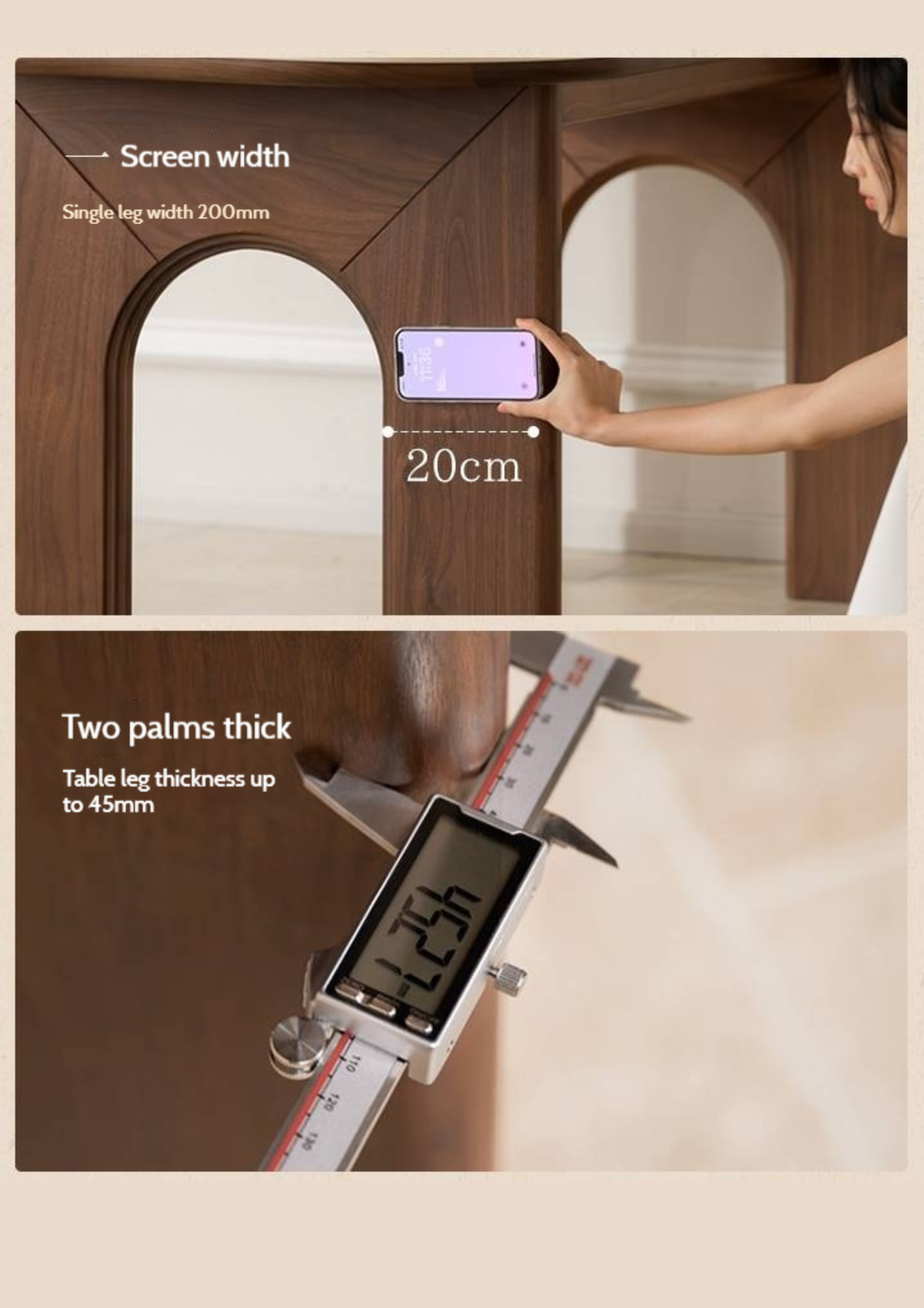 Black Walnut, Oak Solid Wood French Retro Style Dining Table