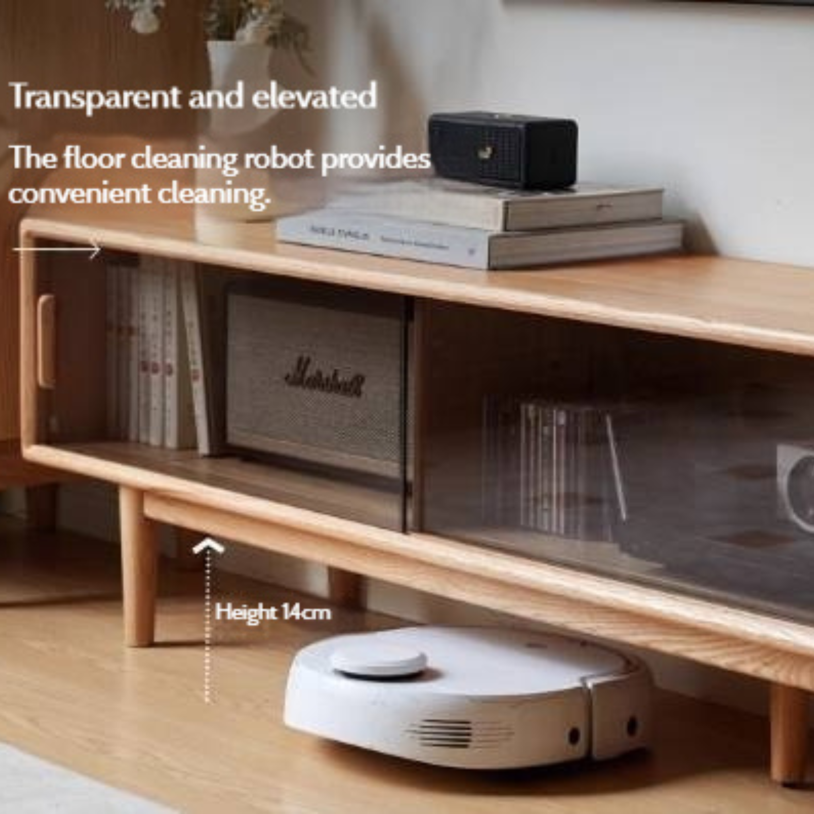 Oak Solid Wood Modern TV Cabinet