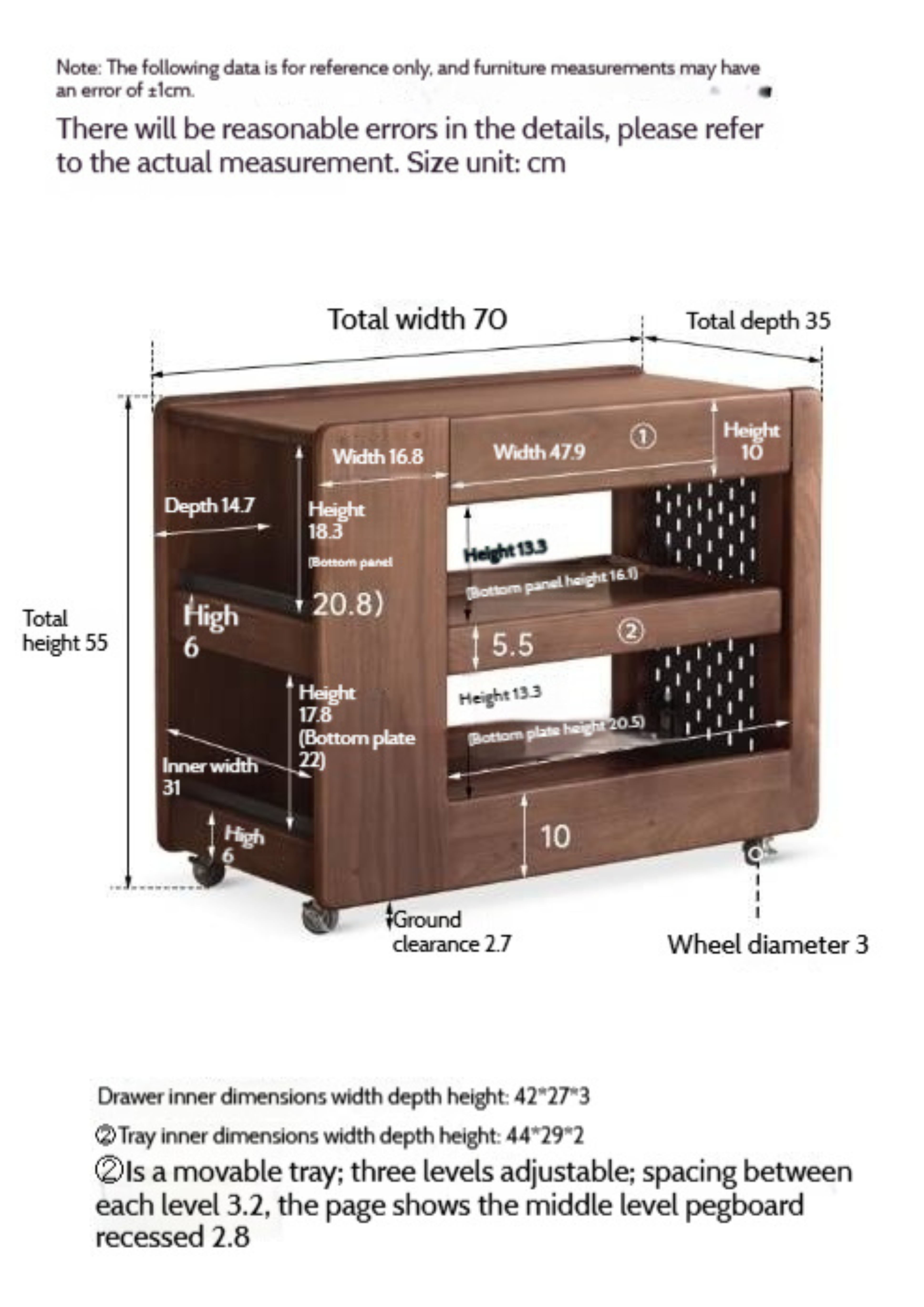 Black Walnut, Oak Solid Wood Luxury Corner Side Table