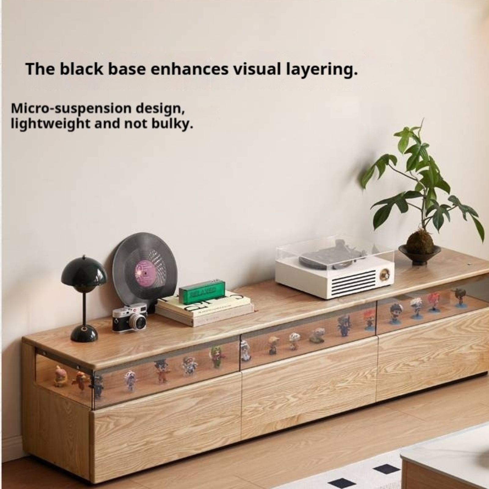 Ash Solid Wood Modern TV Cabinet