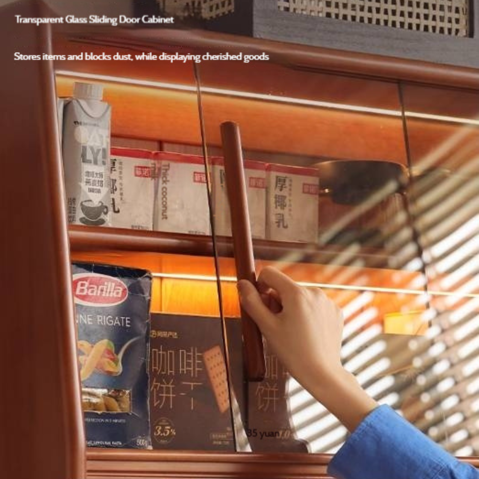 Poplar Solid Wood Antique Style Dining Cabinet