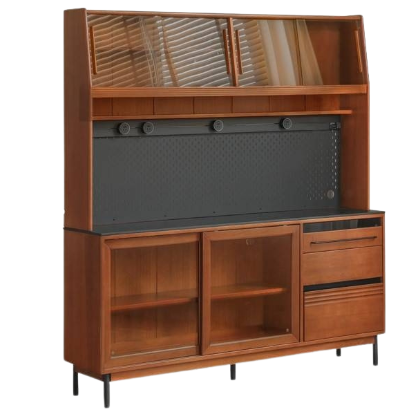 Poplar Solid Wood Antique Style Dining Cabinet