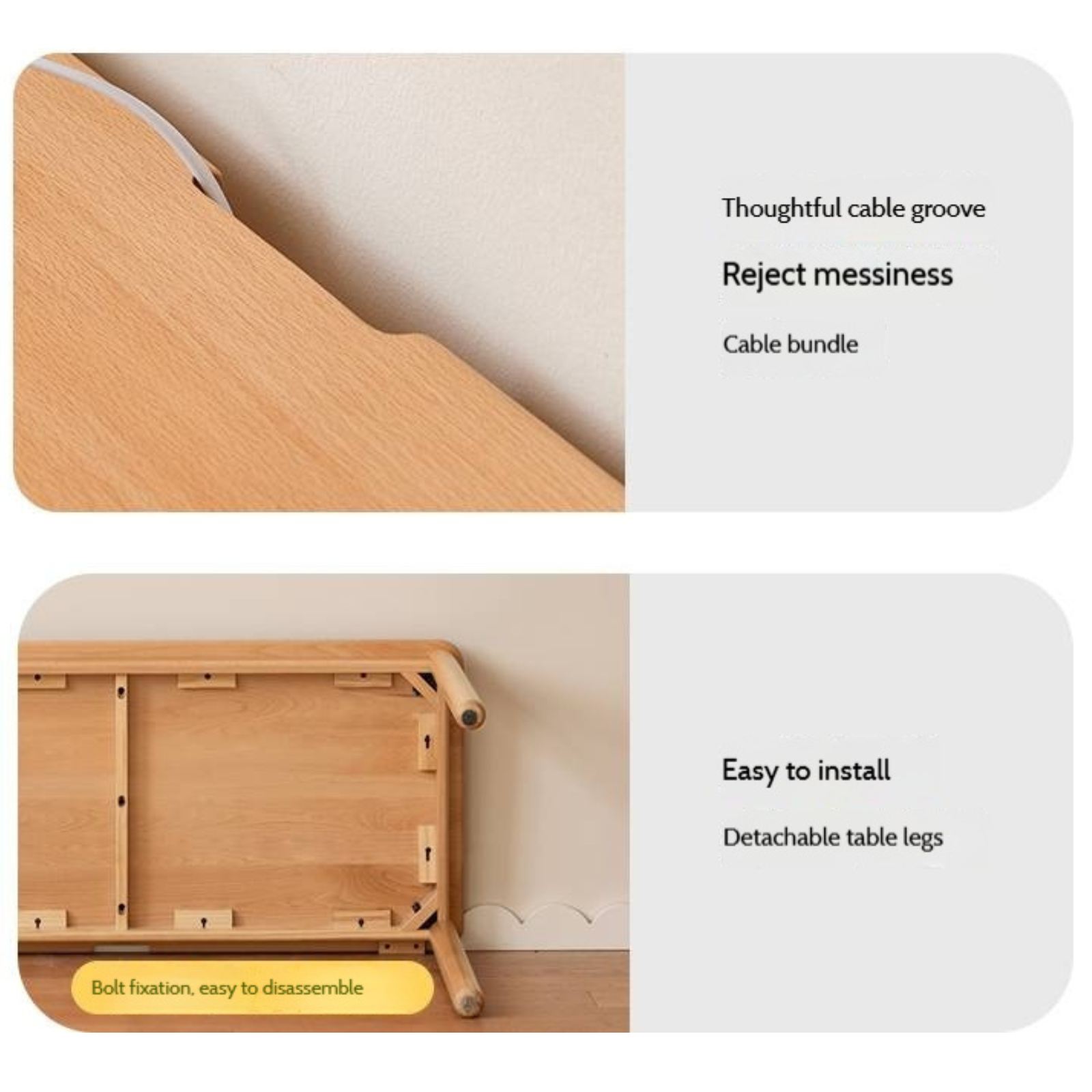 Beech Solid Wood Children's Study Table