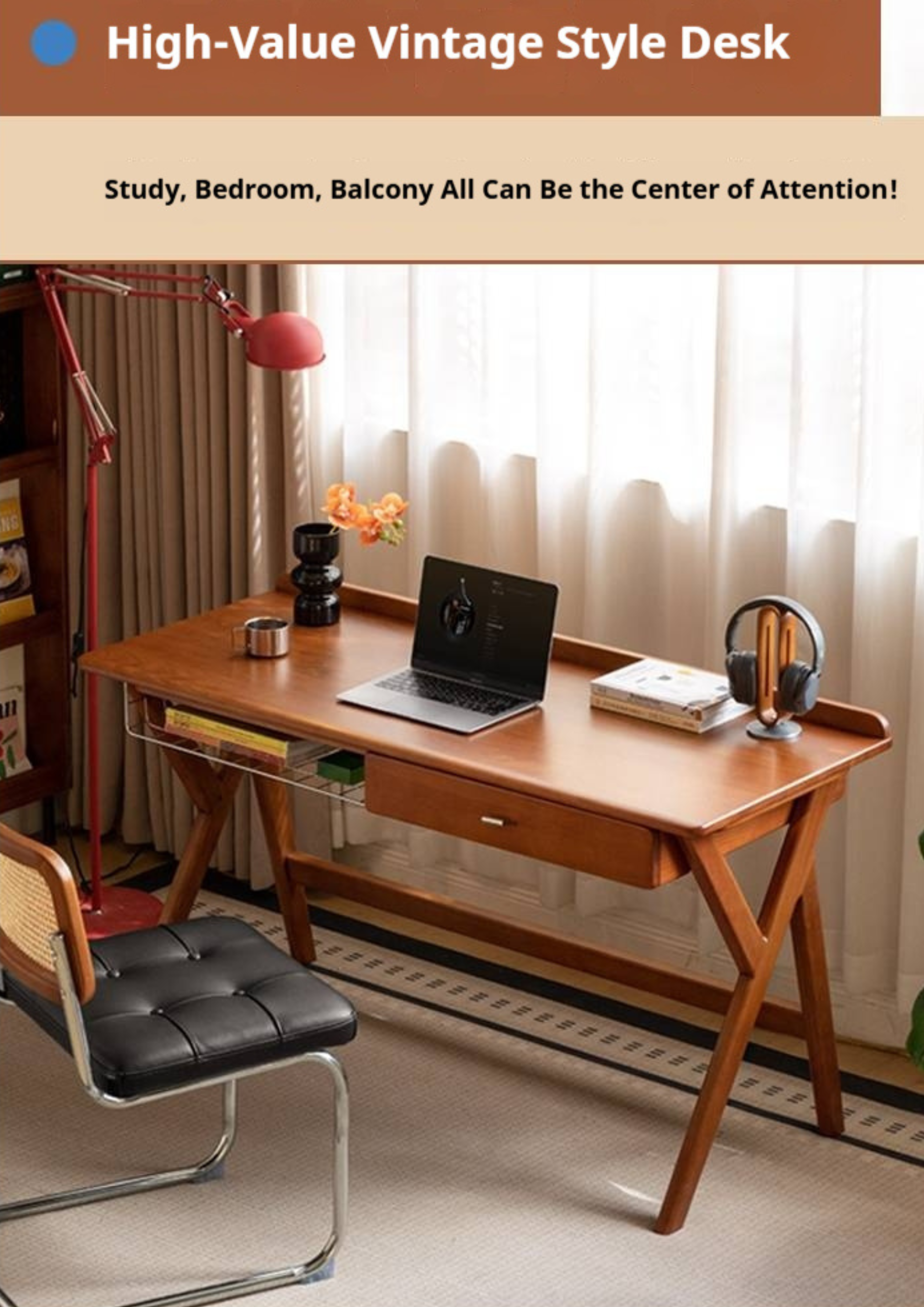 Tulipwood Antique Style Office Desk