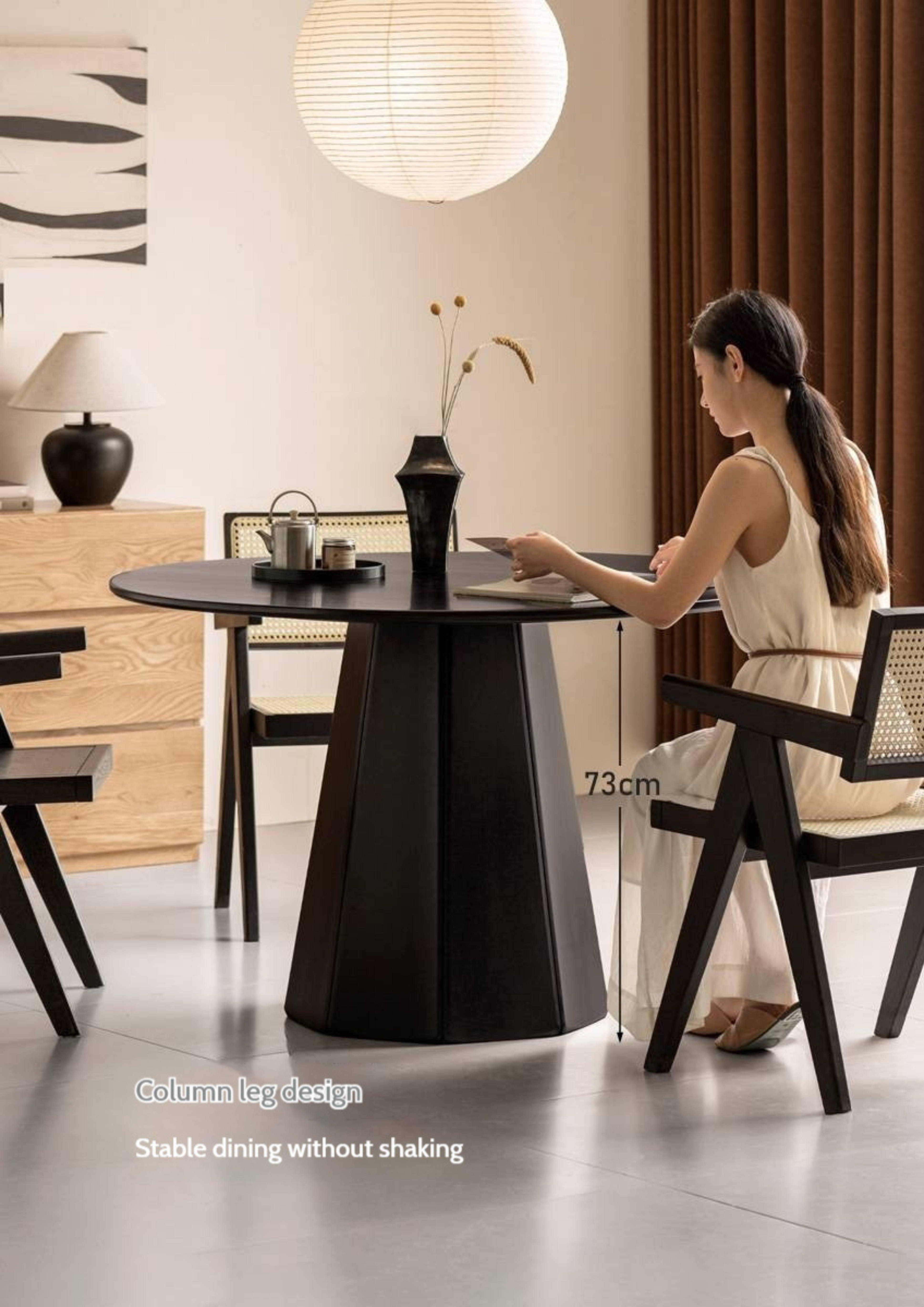 Ash Solid Wood Modern Minimalist Style Dining Table