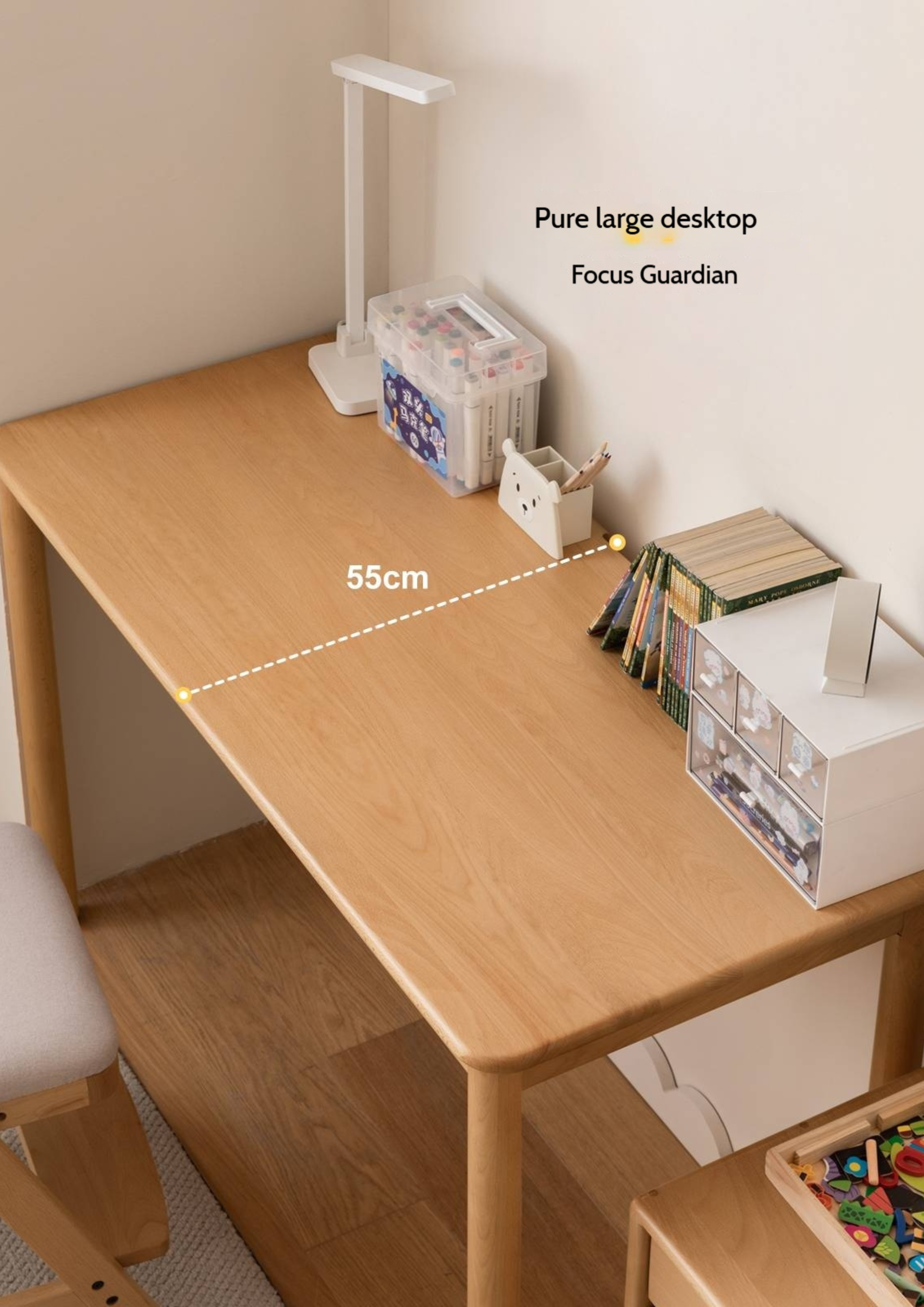 Beech Solid Wood Kids Study Table