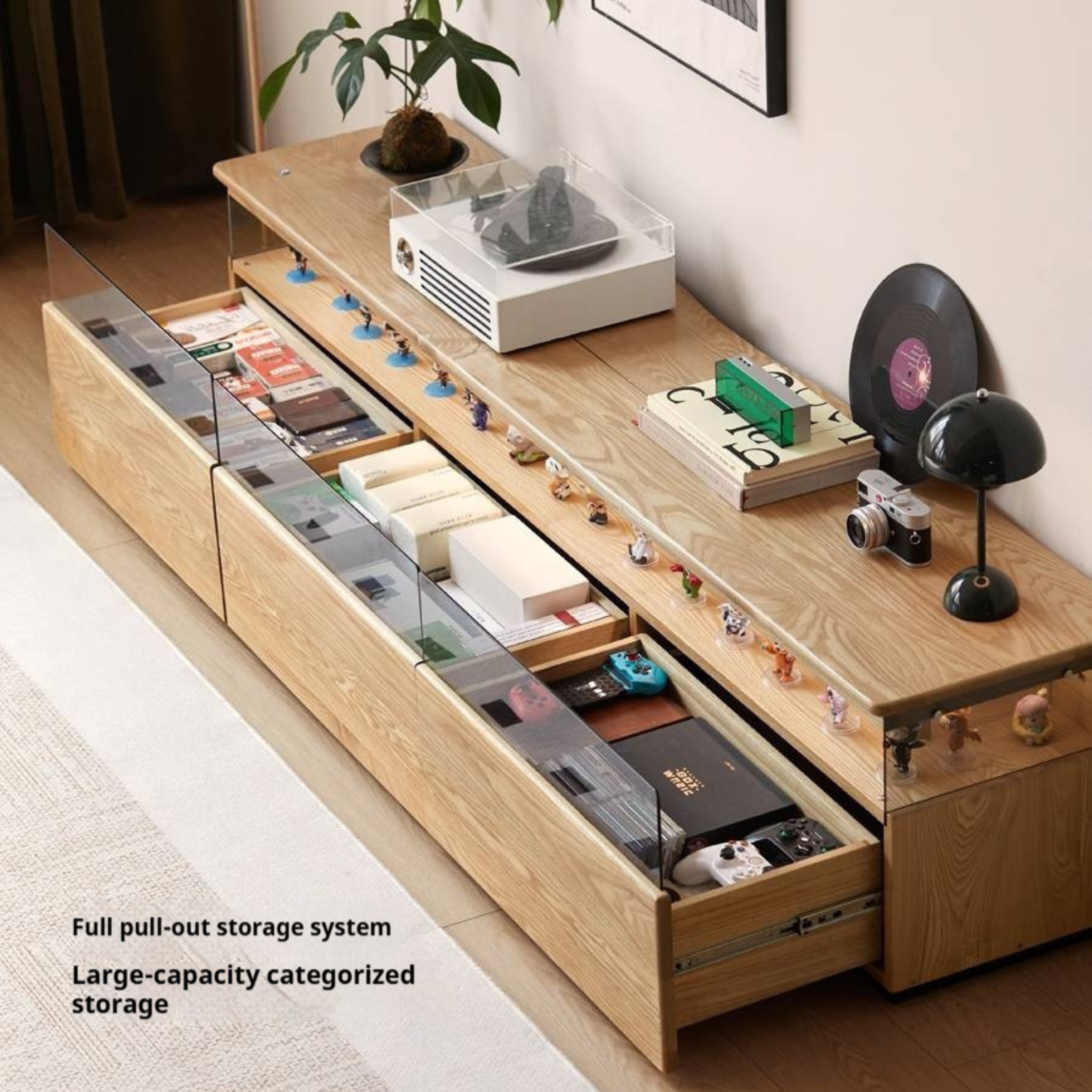 Ash Solid Wood Modern TV Cabinet