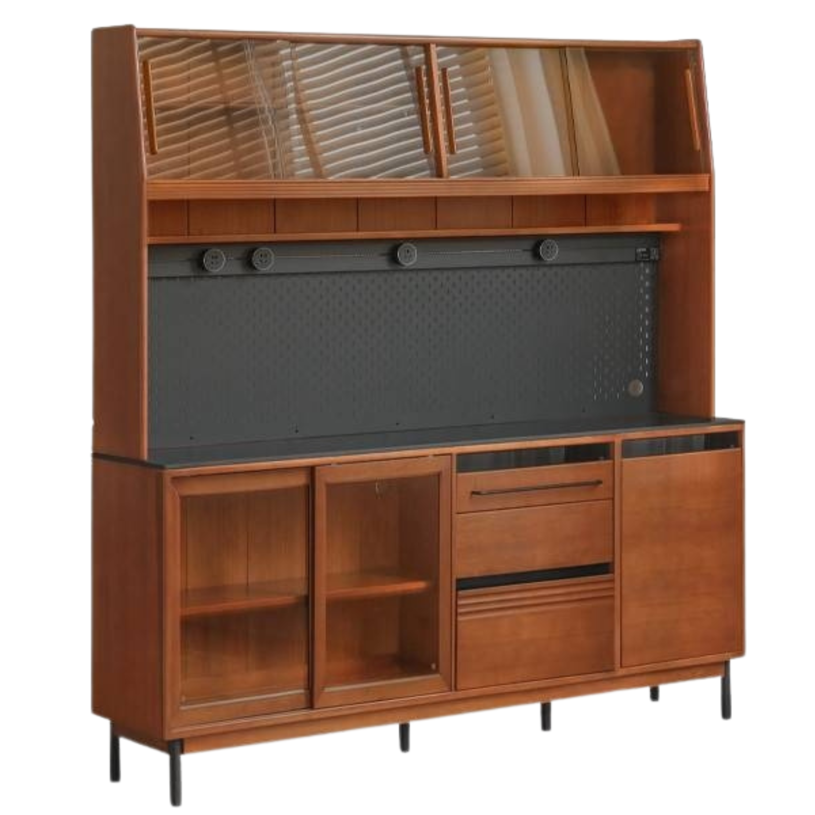 Poplar Solid Wood Antique Style Dining Cabinet