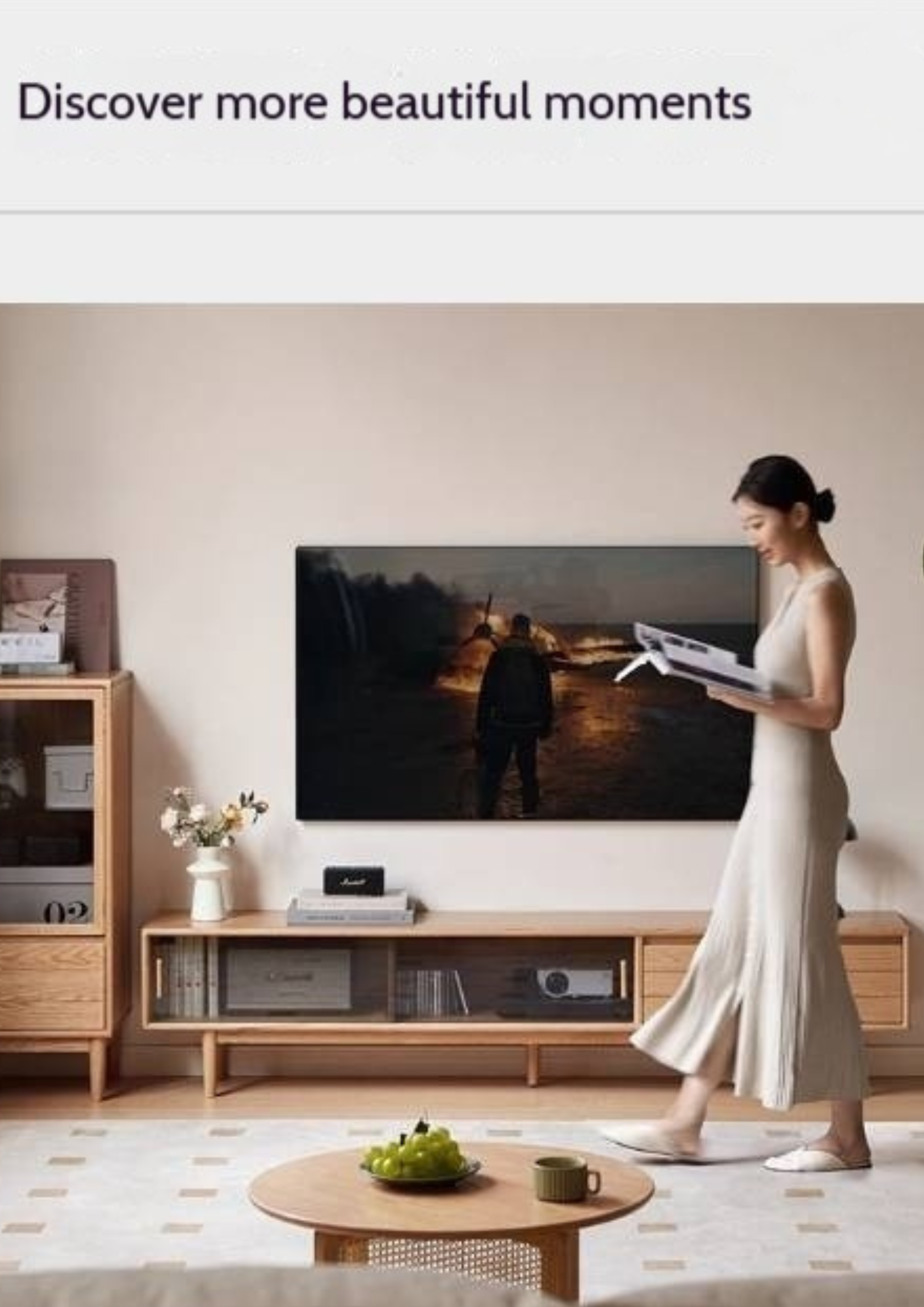 Oak Solid Wood Modern TV Cabinet