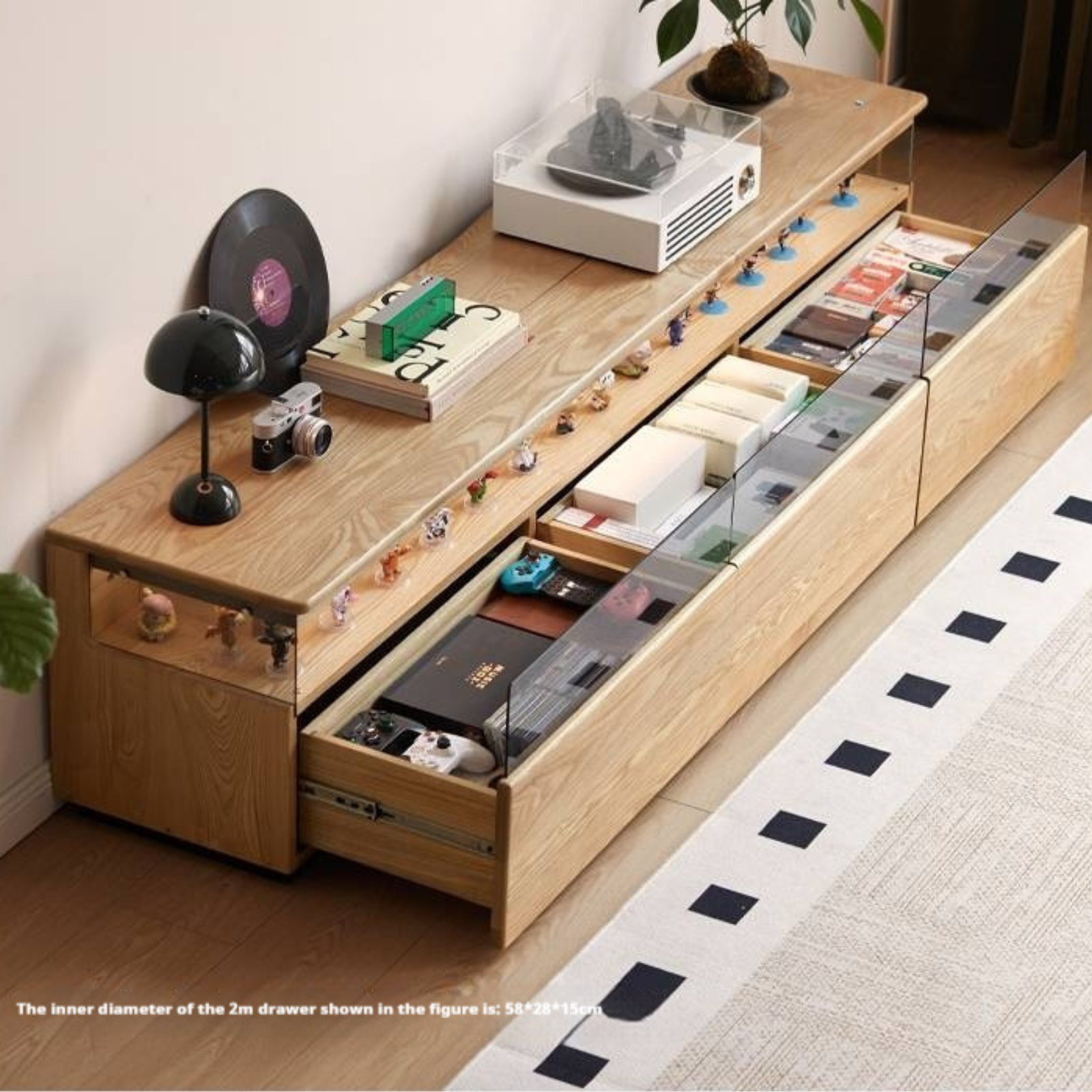 Ash Solid Wood Modern TV Cabinet