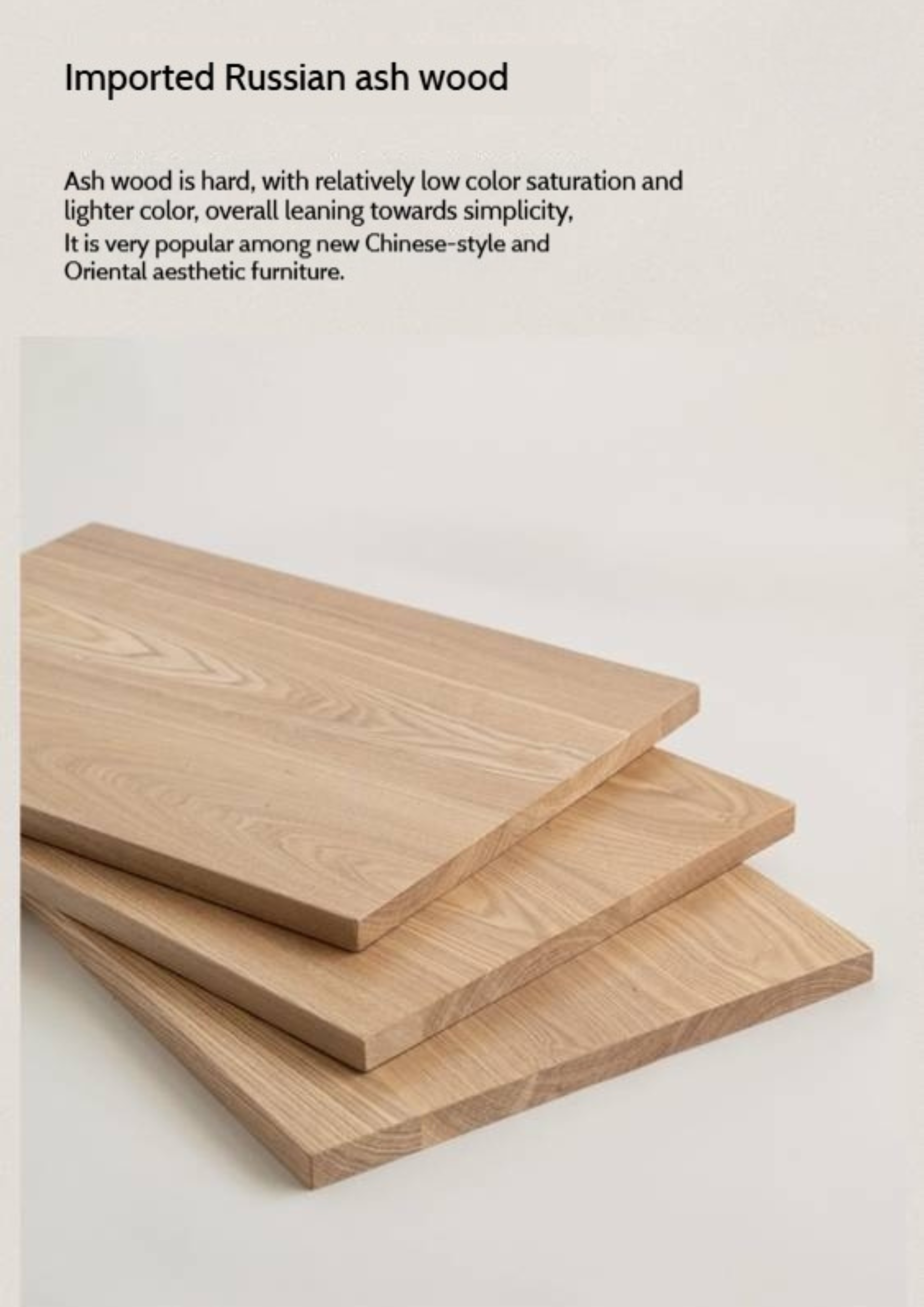 Ash Solid Wood Round Coffee Table