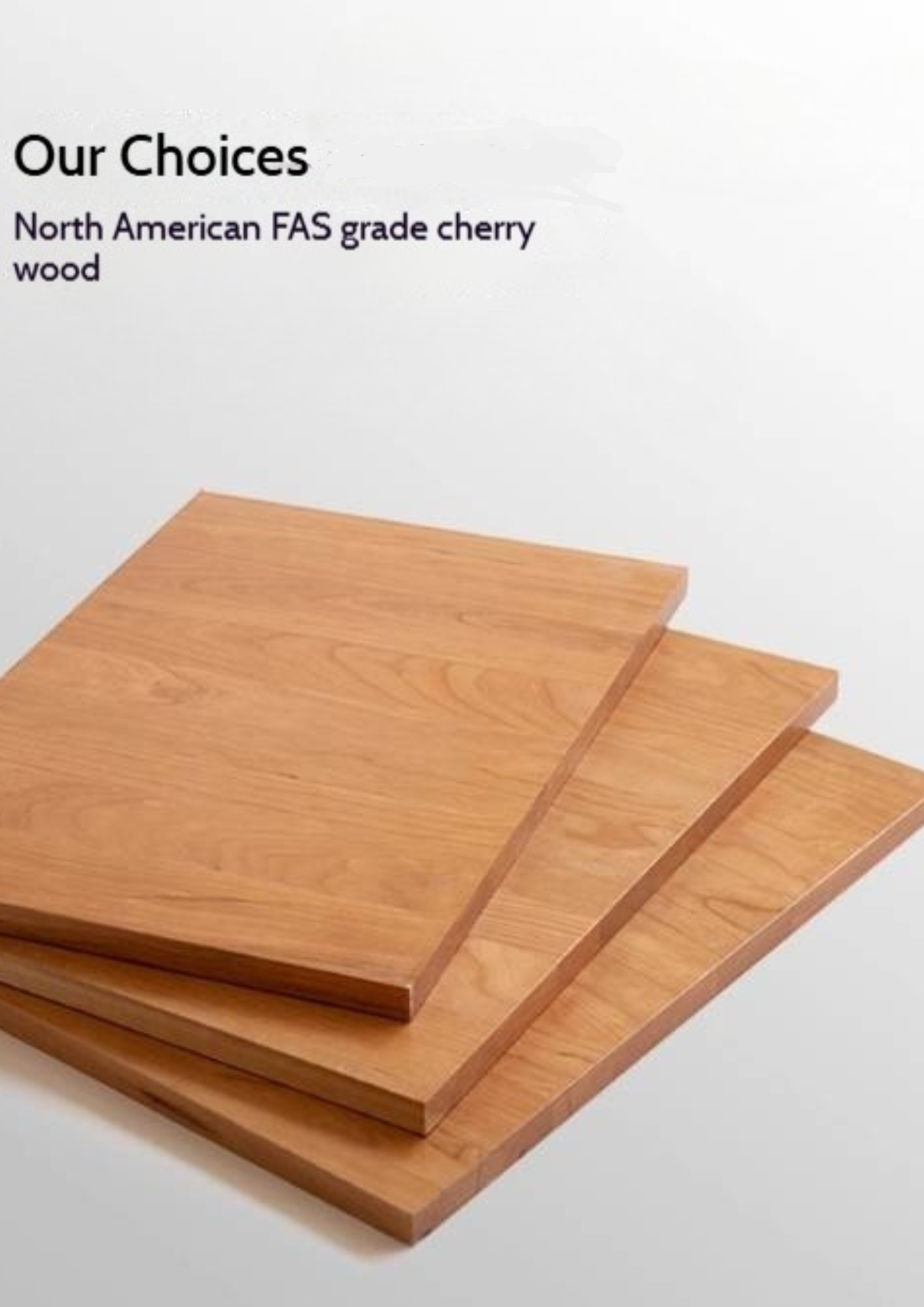 Cherry Solid Wood Rock Plate Round Coffee Table