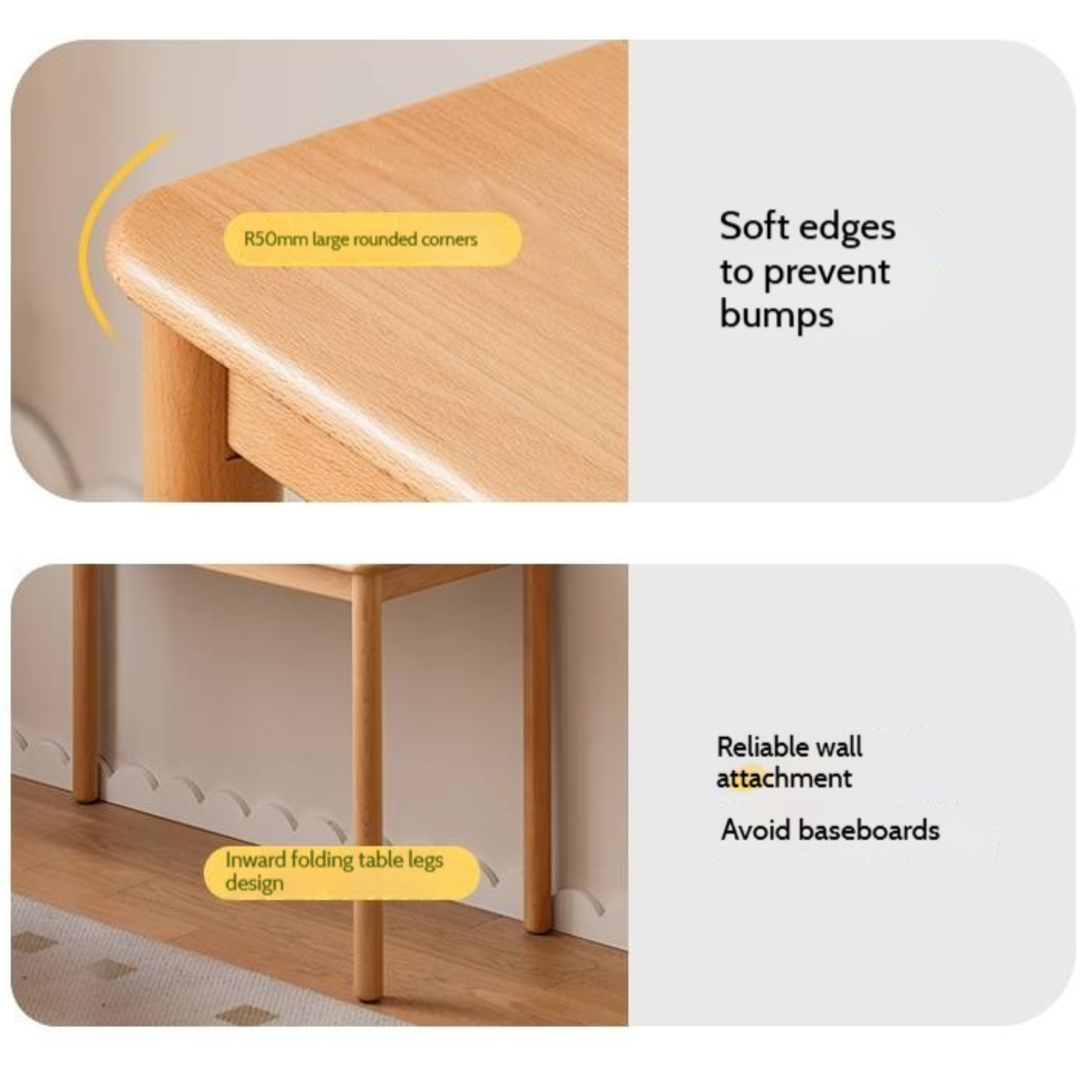Beech Solid Wood Children's Study Table