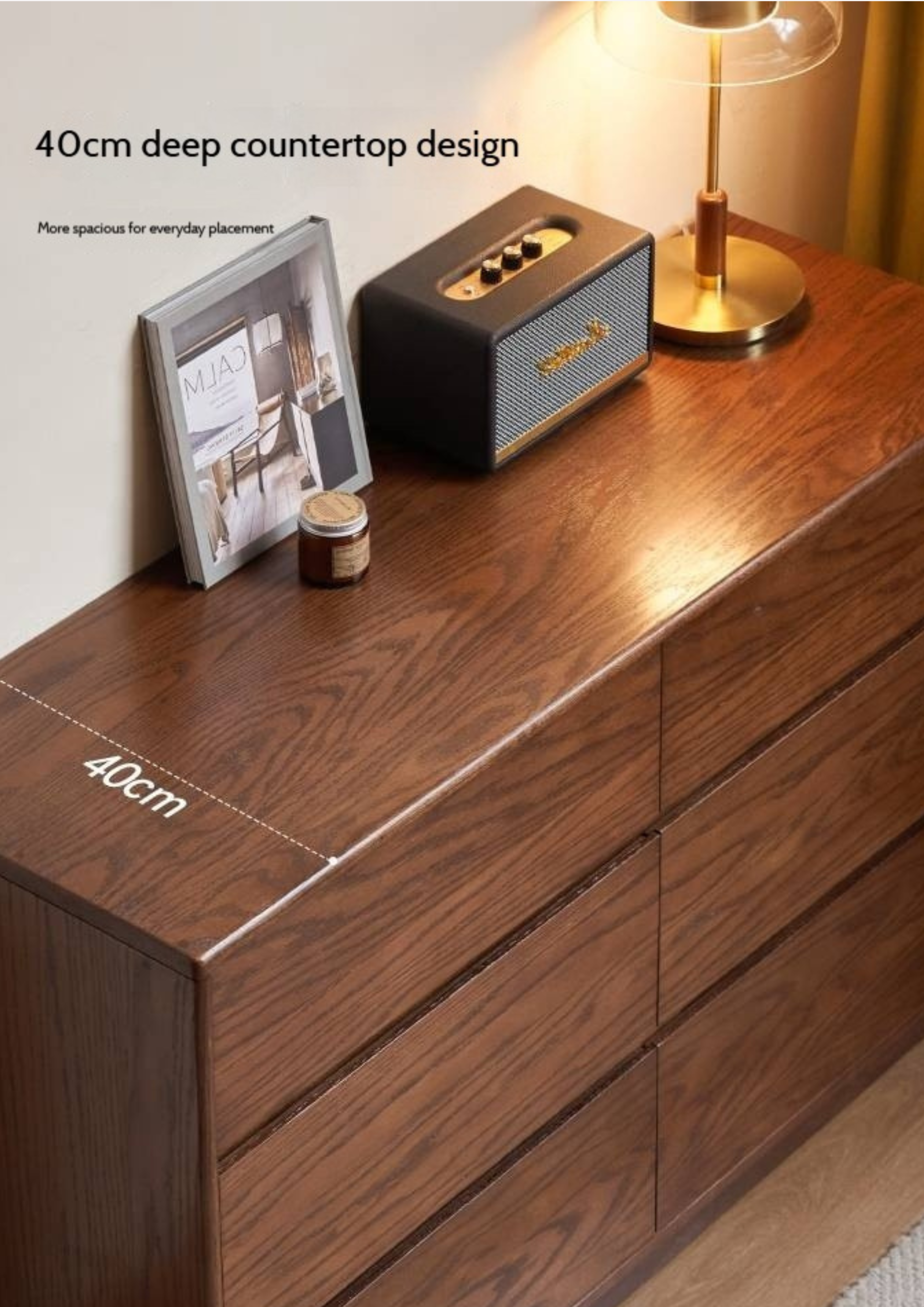 Oak Solid Wood Modern Drawer Cabinet