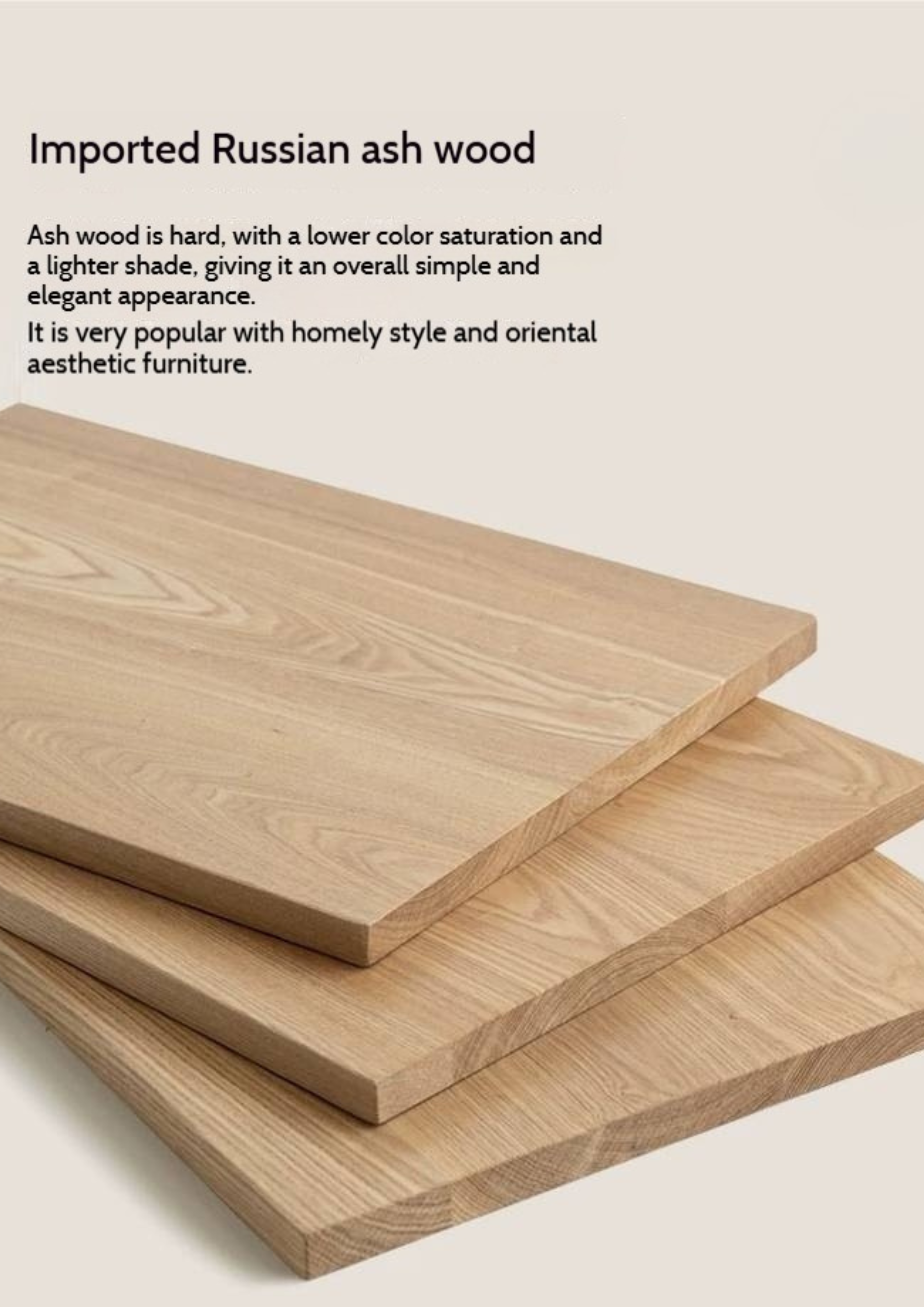 Beech Solid Wood Removable Rock Plate Telescopic Tea Table