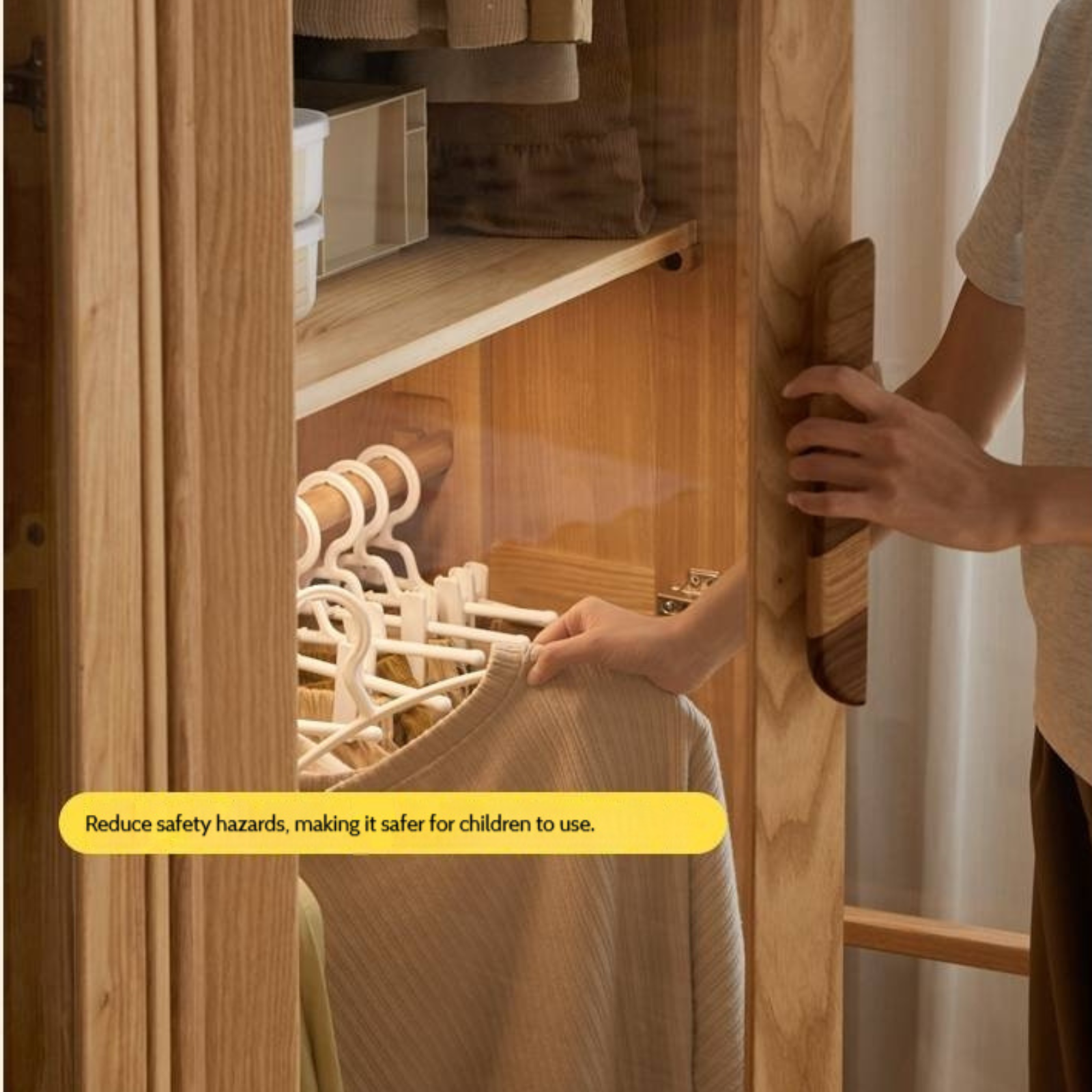 Oak Solid Wood Original Wood Style Children's Wardrobe