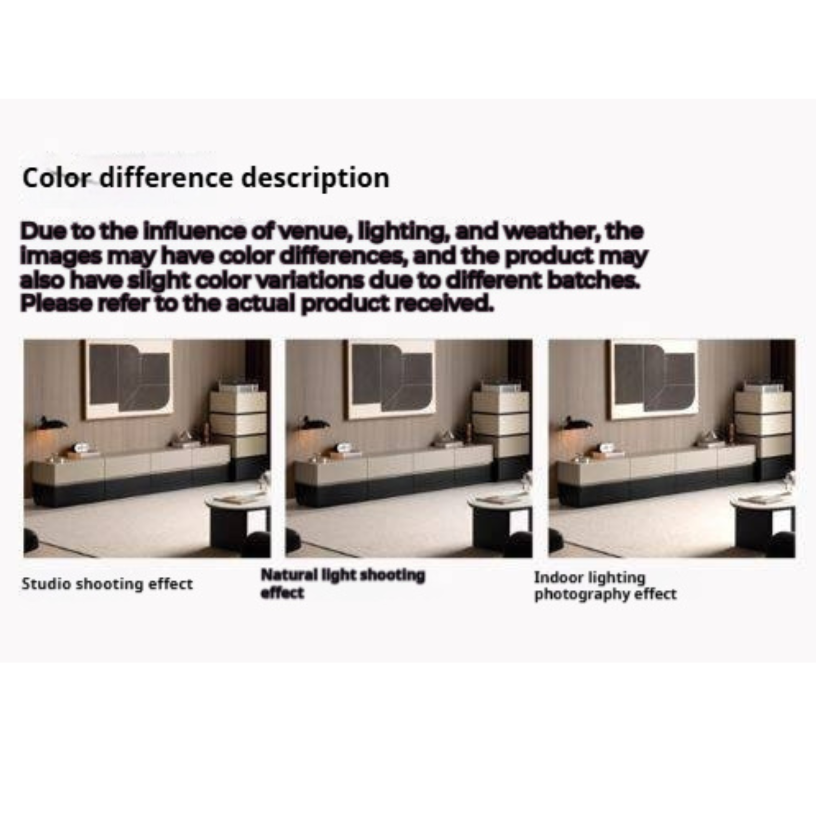 Solid Rubberwood Italian Light Luxury TV Cabinet