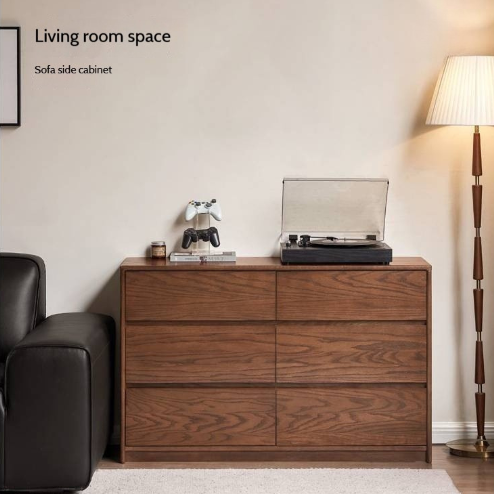 Oak Solid Wood Modern Drawer Cabinet
