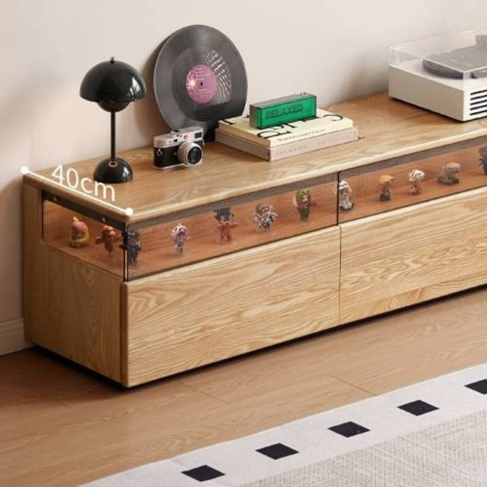 Ash Solid Wood Modern TV Cabinet