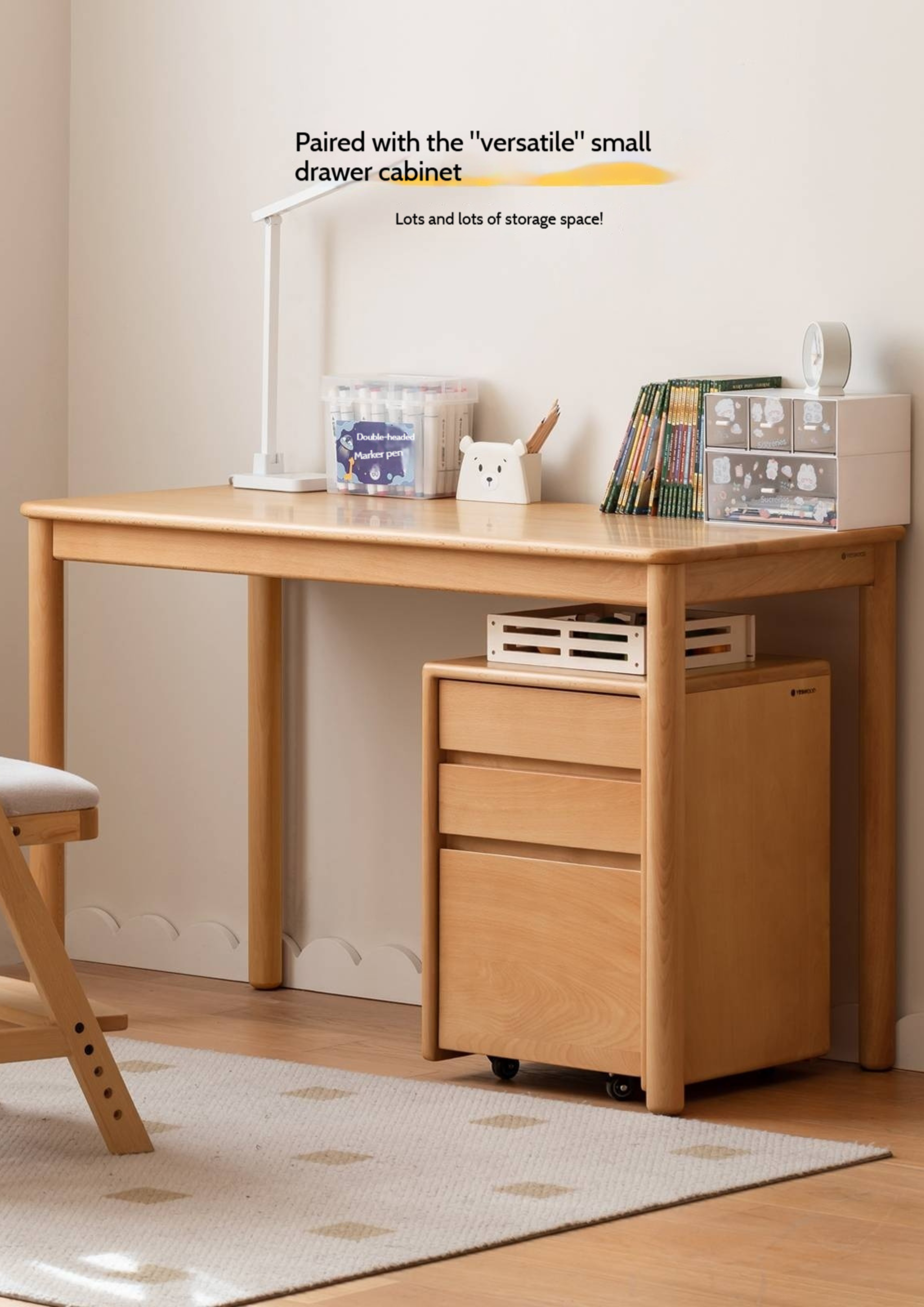 Beech Solid Wood Children's Study Table