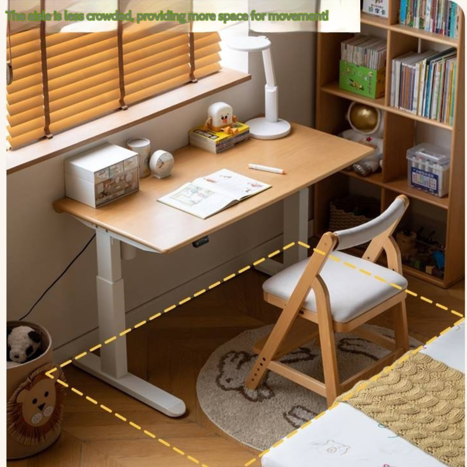 Beech Solid Wood Children's Electric Learning Desk