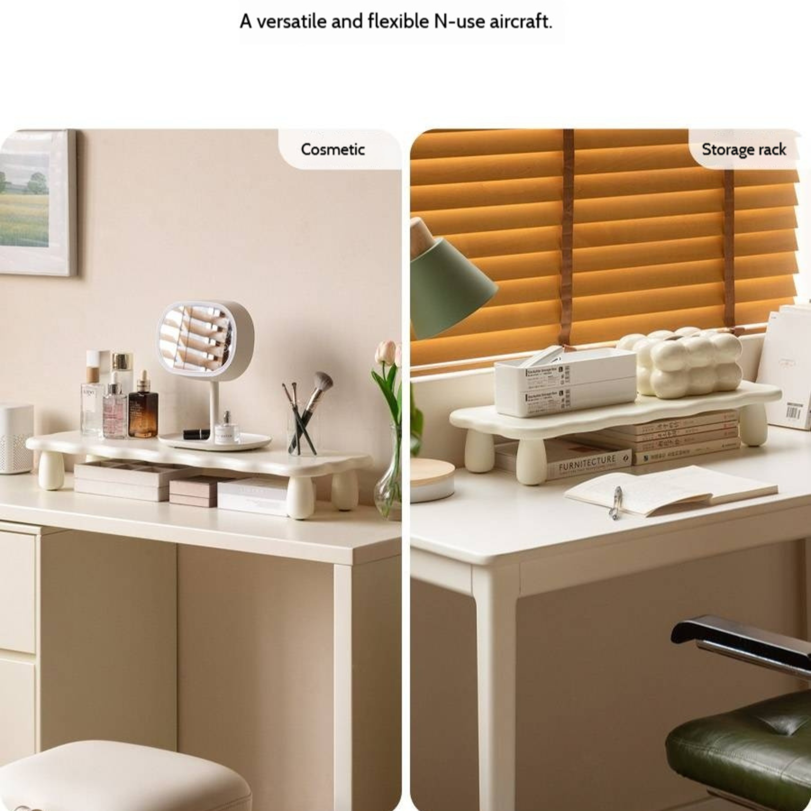 Tulipwood Solid Wood Computer Desktop, Storage Rack