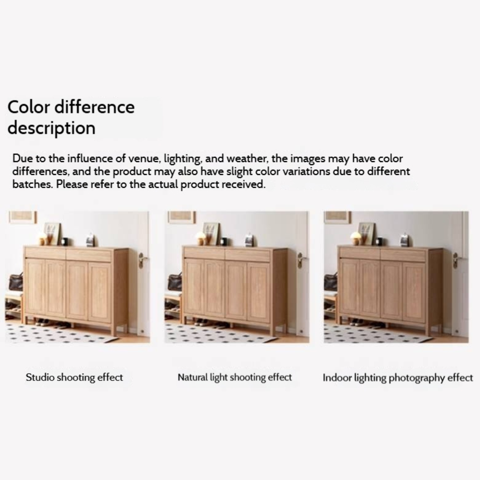 Ash Solid Wood Modern Large Shoe Cabinet