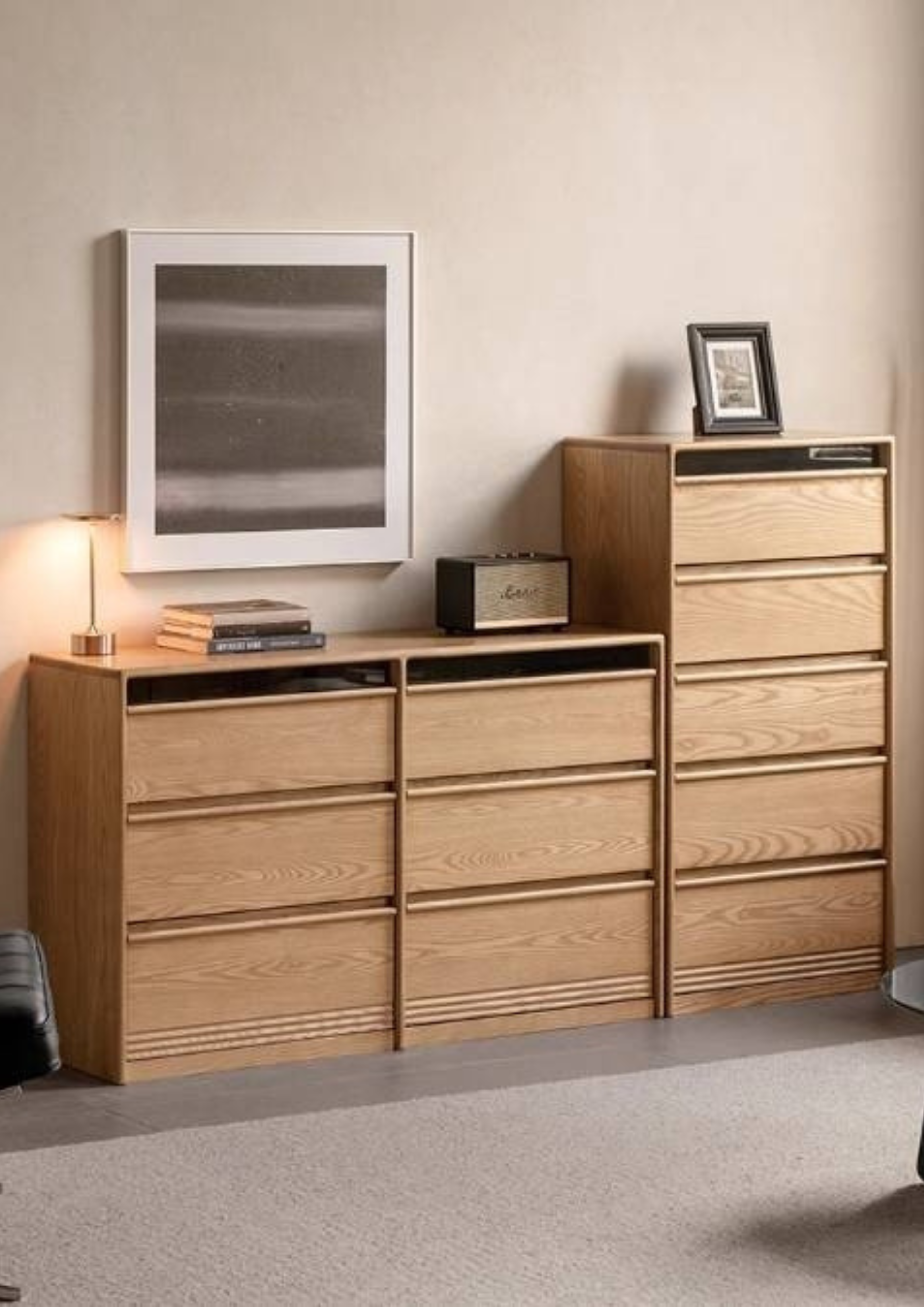 Ash Solid Wood Modern Chest of Drawers